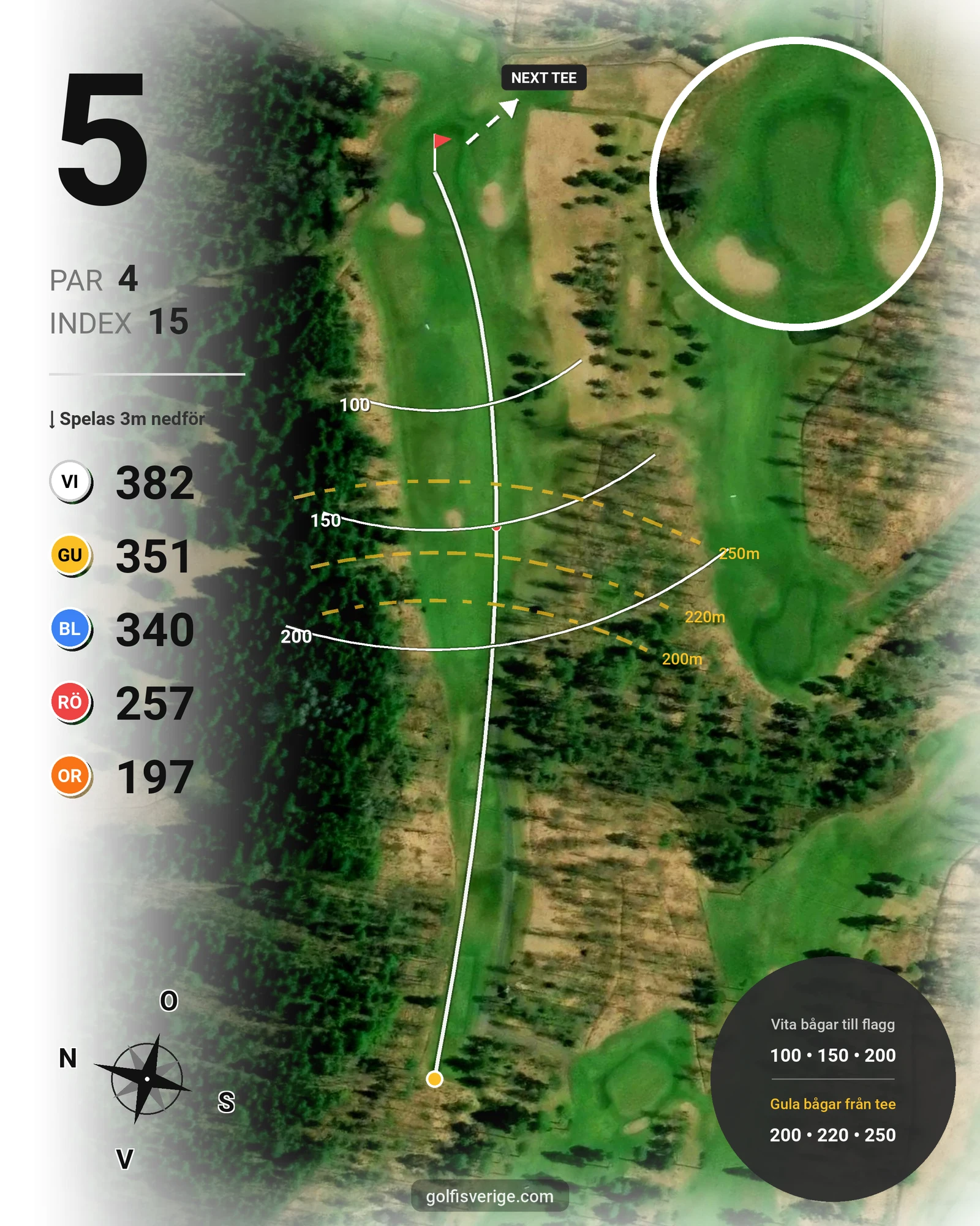 Banguide KARLSTAD GK 9 hål på Karlstads Golfklubb - Hål 5 karta