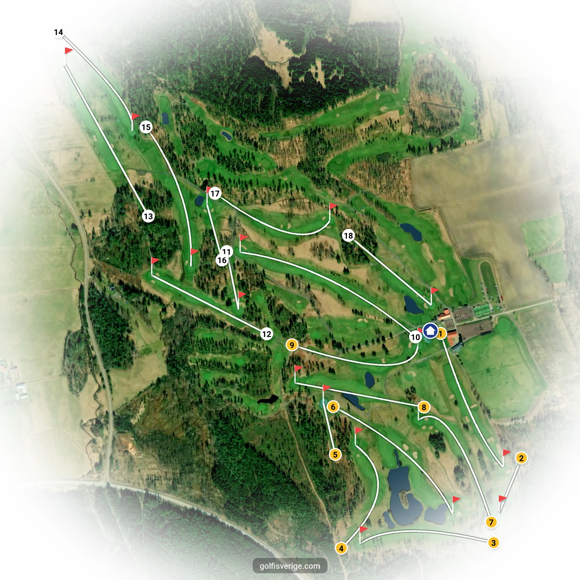 Banguide för KARLSTAD GK 18 hål på Karlstads Golfklubb