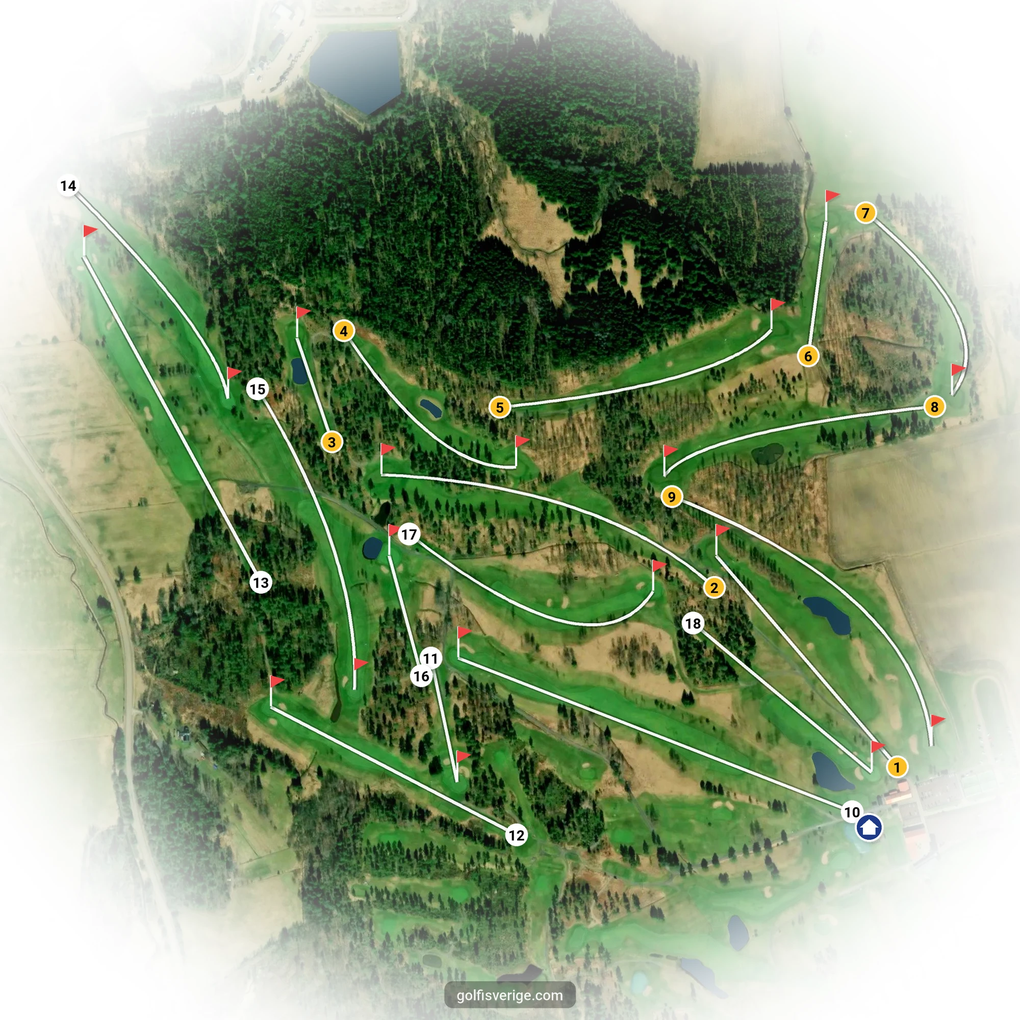 Banguide för KARLSTAD GK 18 hål på Karlstads Golfklubb