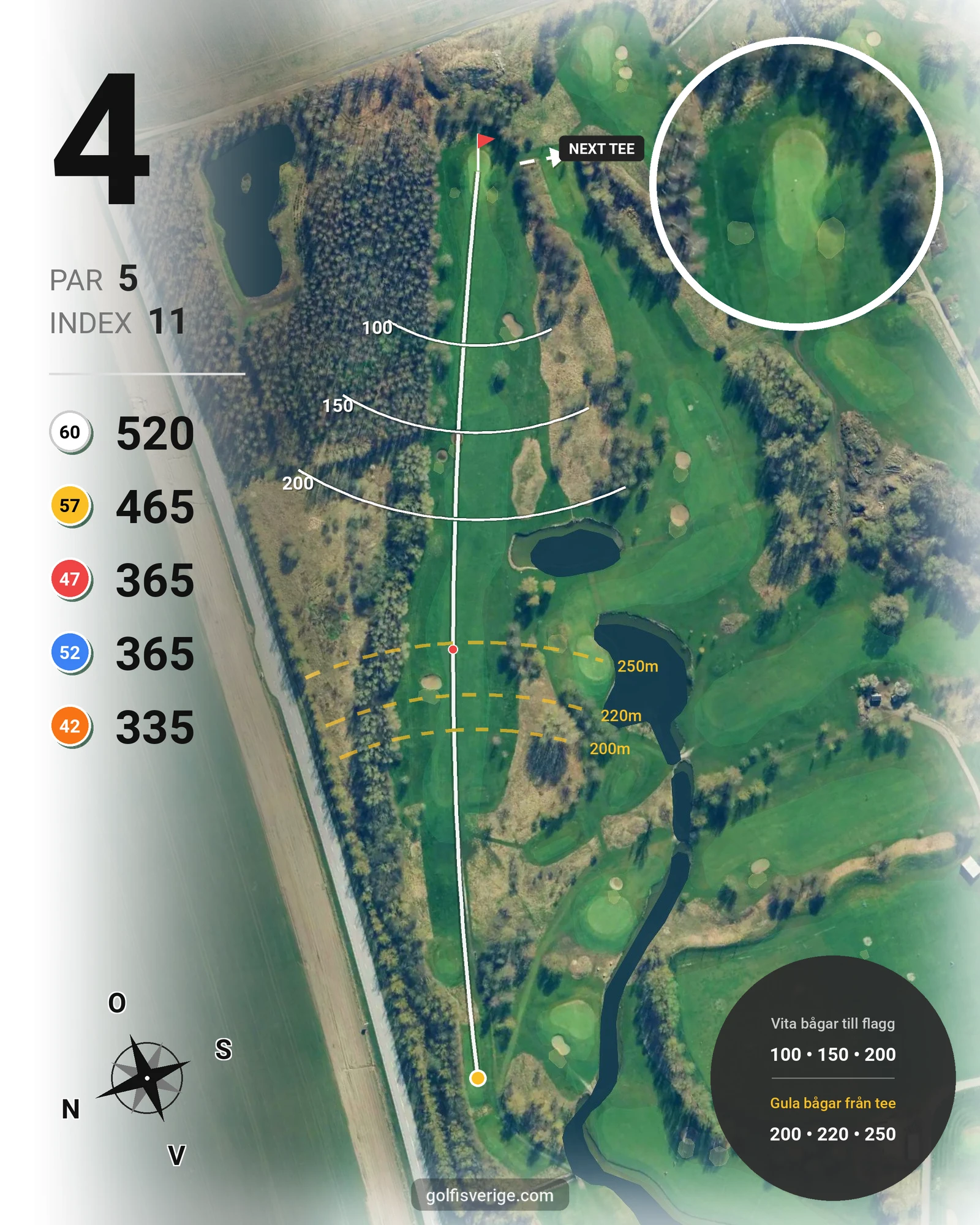 Banguide Kävlinge Golfklubb på Kävlinge Golfklubb - Hål 4 karta
