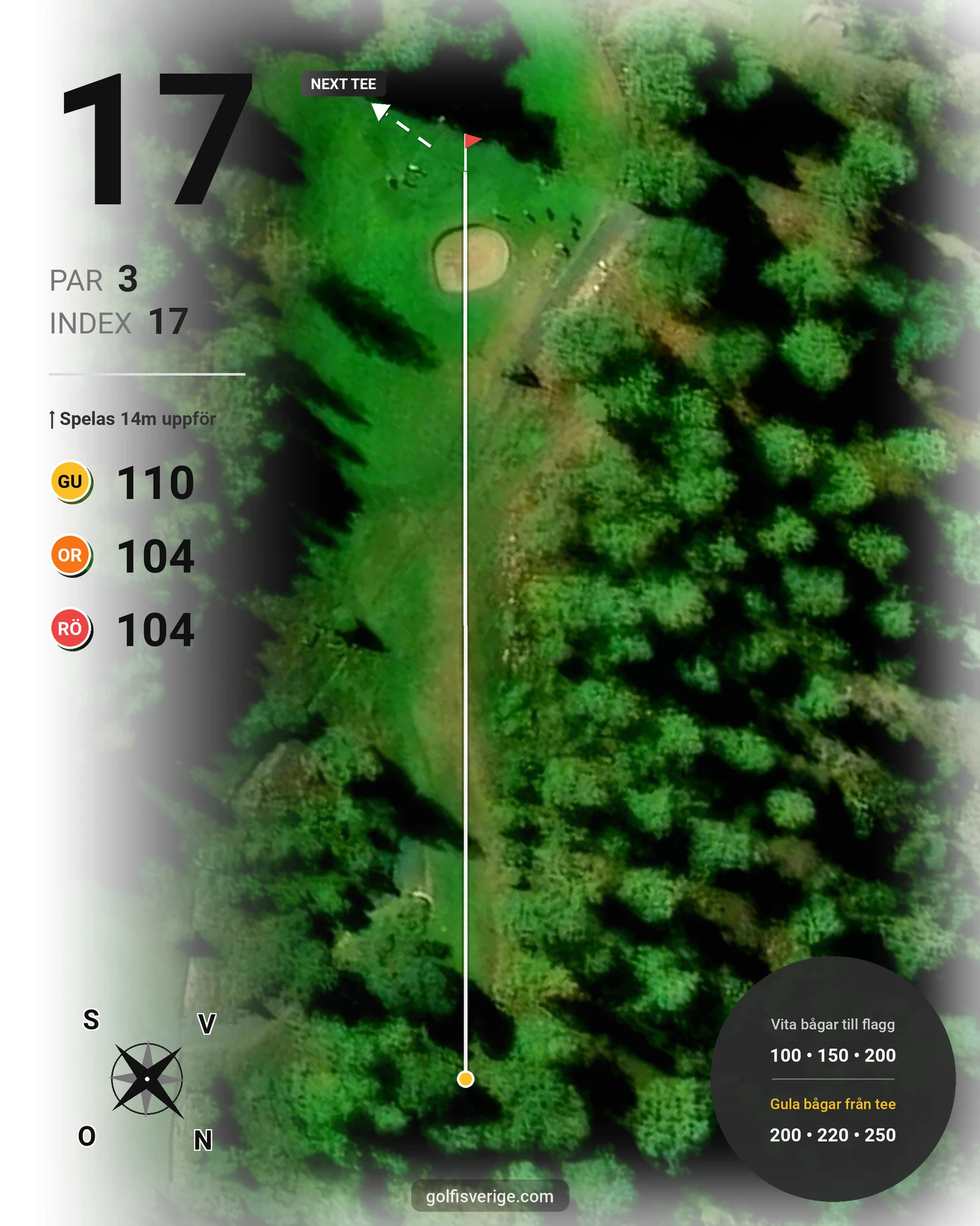 Banguide Kiladalens GK hål 17 karta