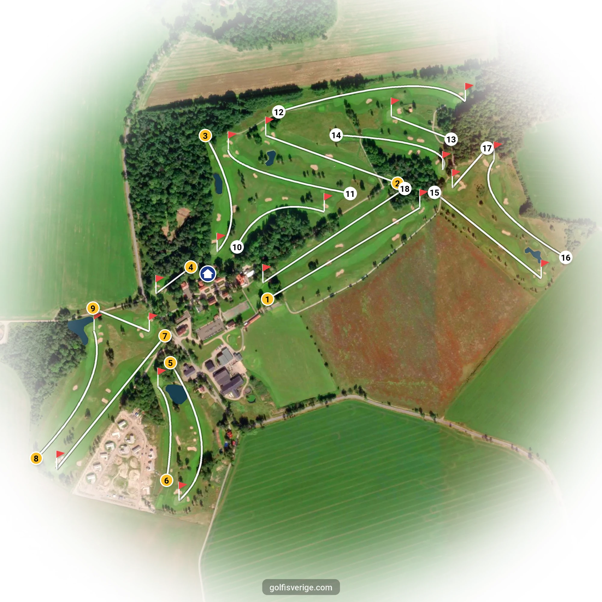 Banguide för Knistad GCC på Knistad Golf & Country Club