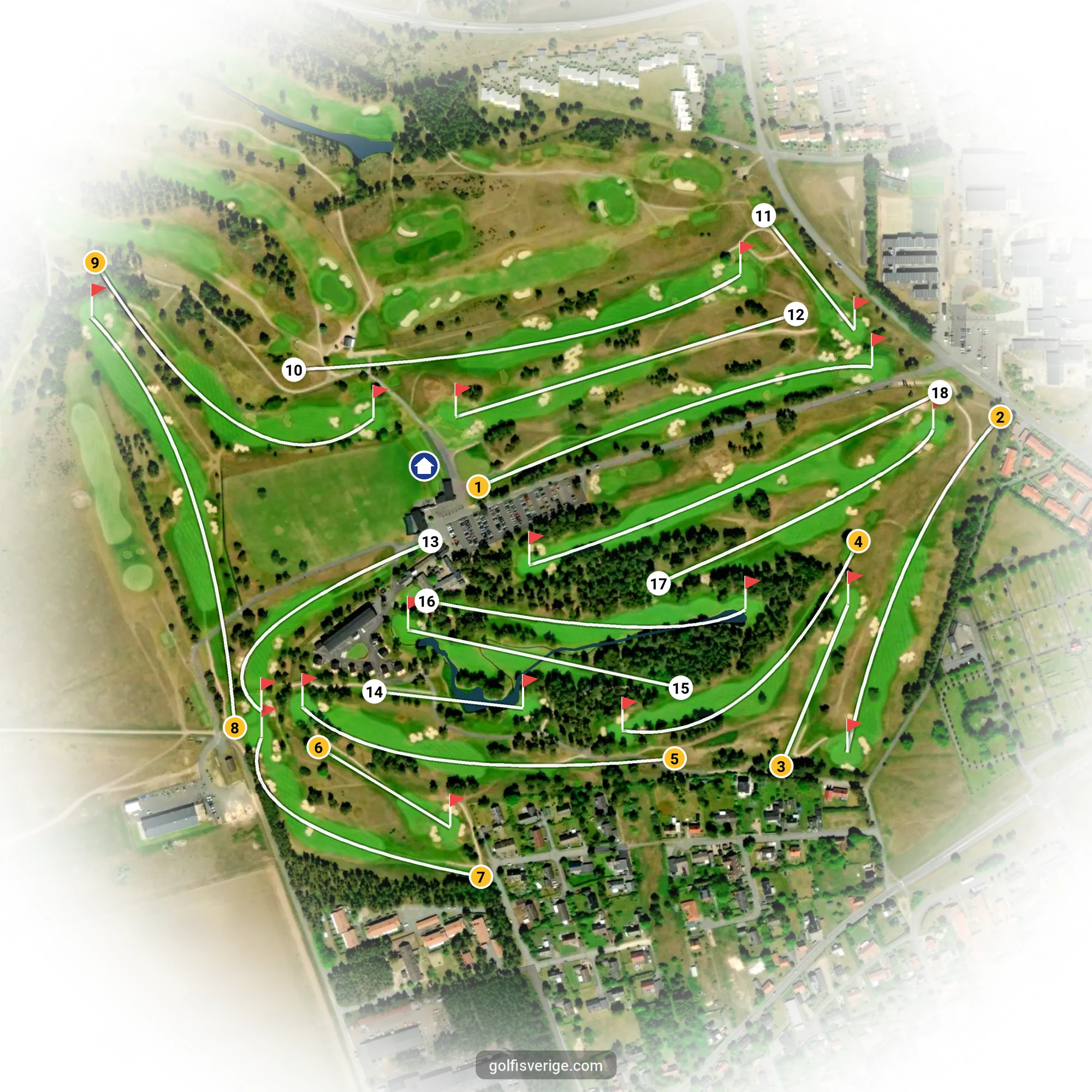 Banguide för East Course på Kristianstads Golfklubb