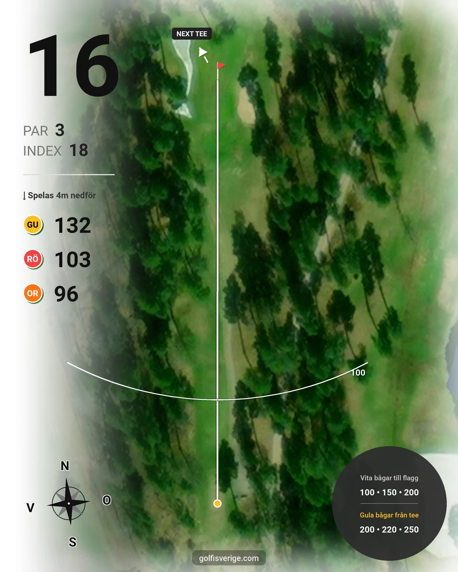 Banguide Kristinehamn GK på Kristinehamns Golfklubb - Hål 16 karta
