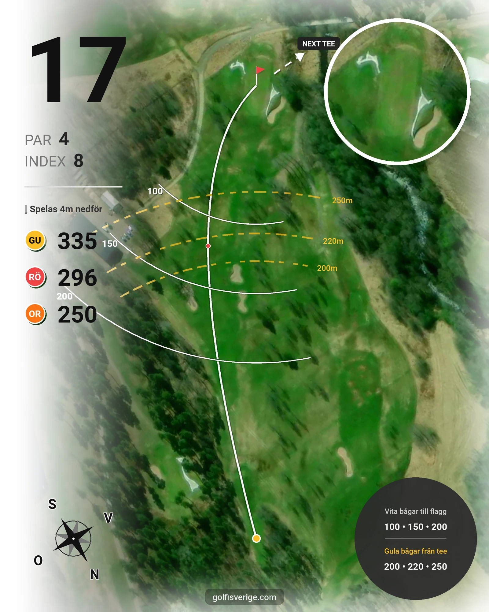Banguide Kristinehamn GK på Kristinehamns Golfklubb - Hål 17 karta