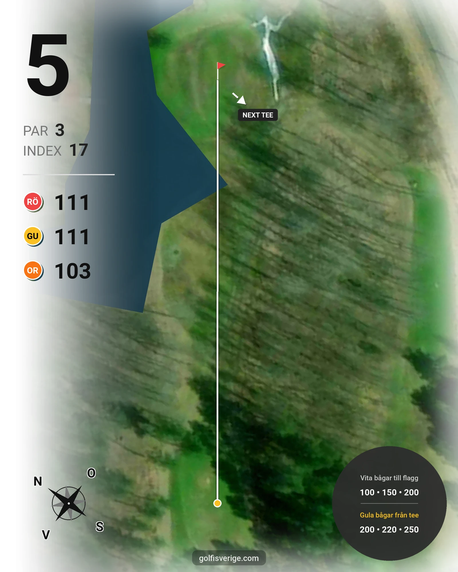 Banguide Kristinehamn GK på Kristinehamns Golfklubb - Hål 5 karta