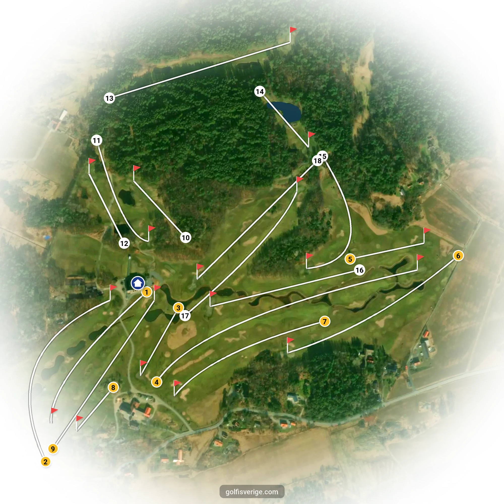 Banguide för Kungälv Kode GK på Kungälv-Kode Golfklubb