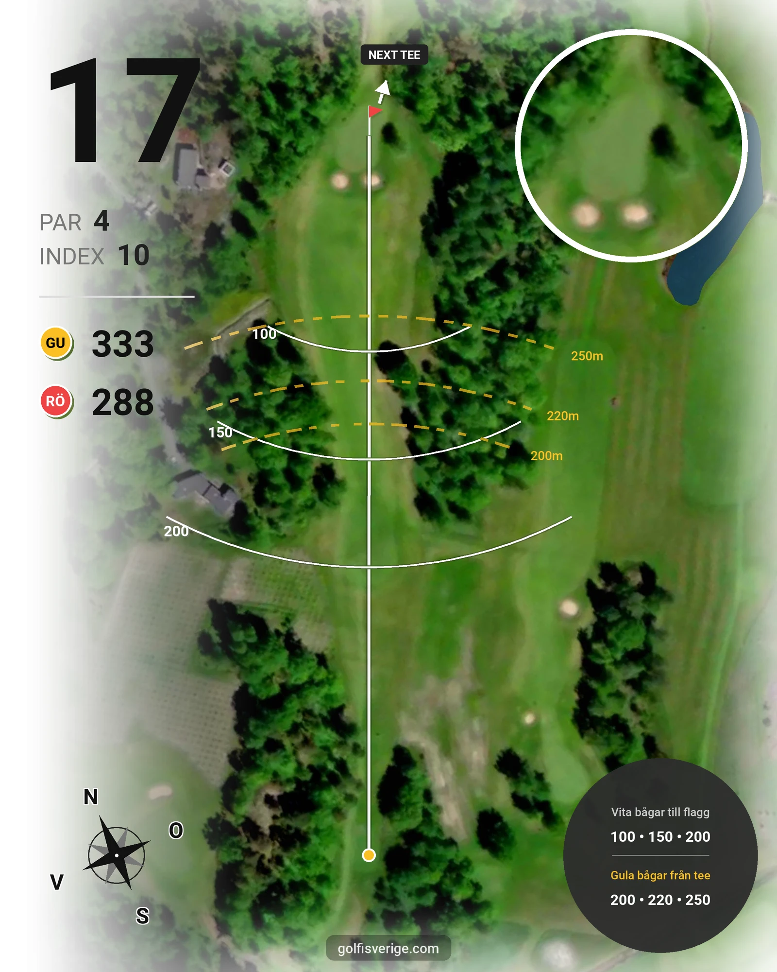 Banguide Läckö Golfklubb på Läckö Golfklubb - Hål 17 karta