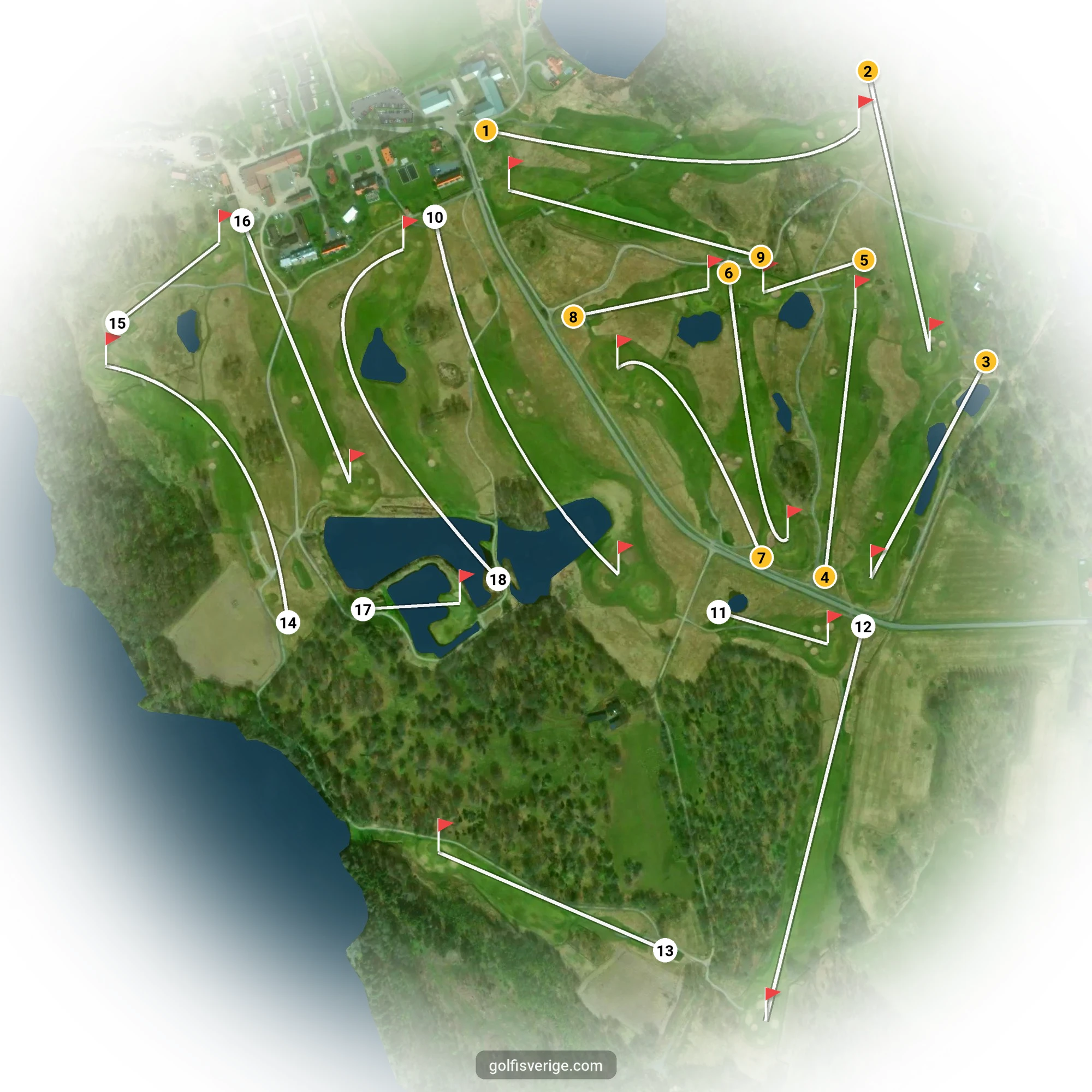 Banguide för Vesterby Links på Landeryds Golfklubb