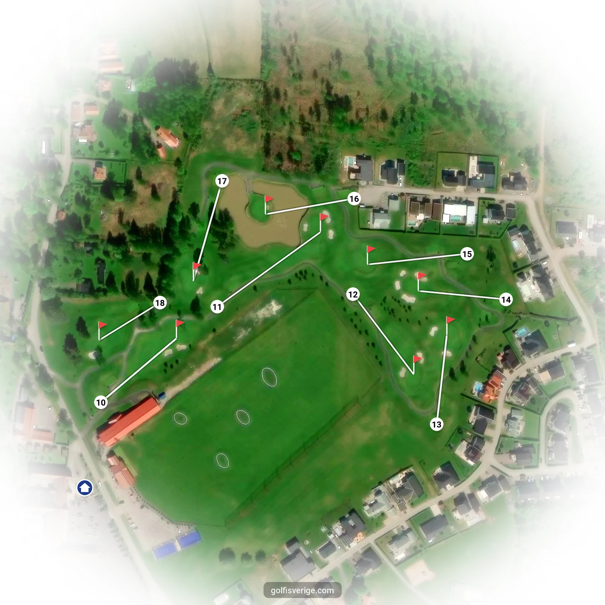 Banguide för Par 3 banan på Lannalodge Golfresort