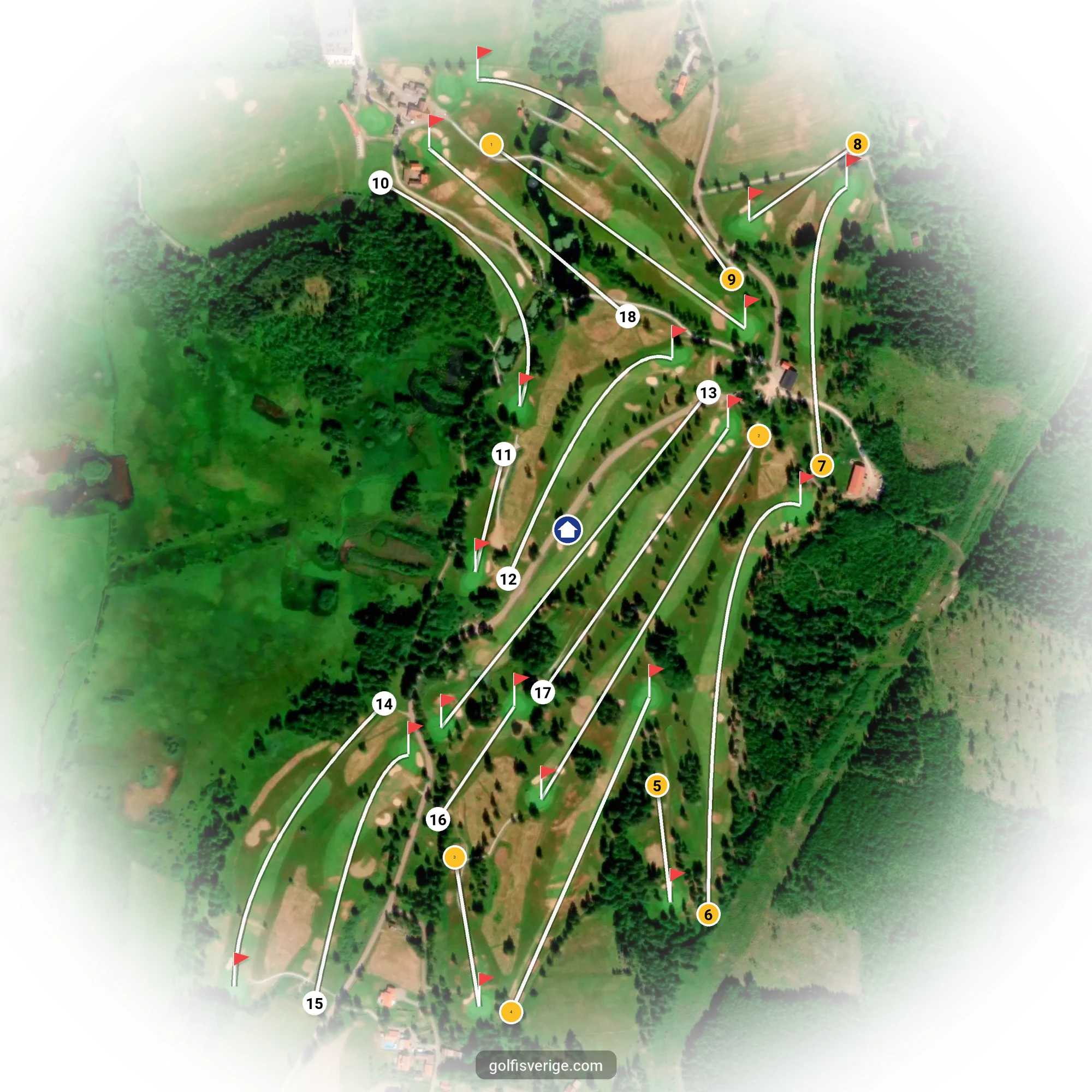 Banguide för Leksands Golfbana på Leksands Golfklubb