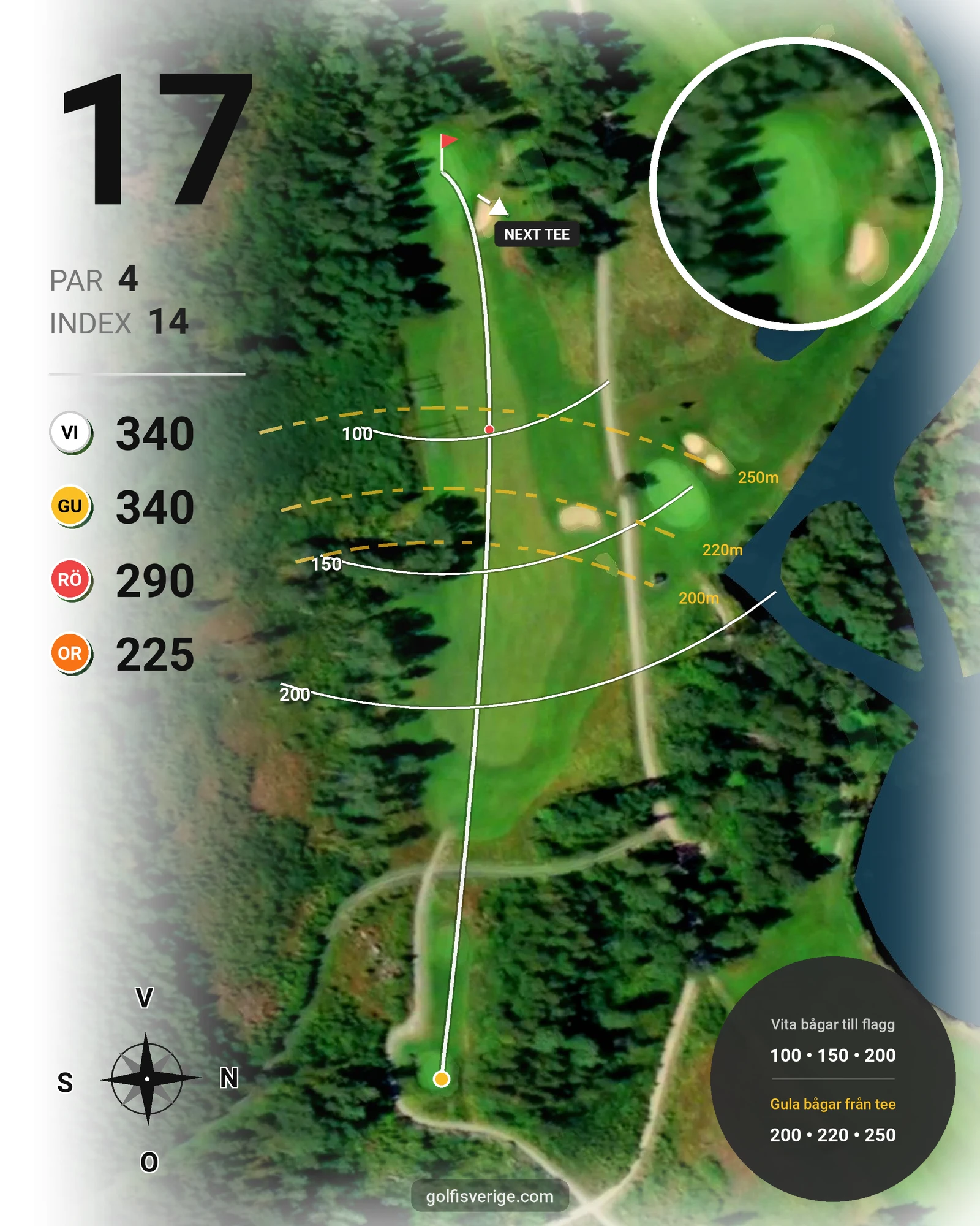 Banguide Lindesbergs GK på Lindesbergs Golfklubb - Hål 17 karta