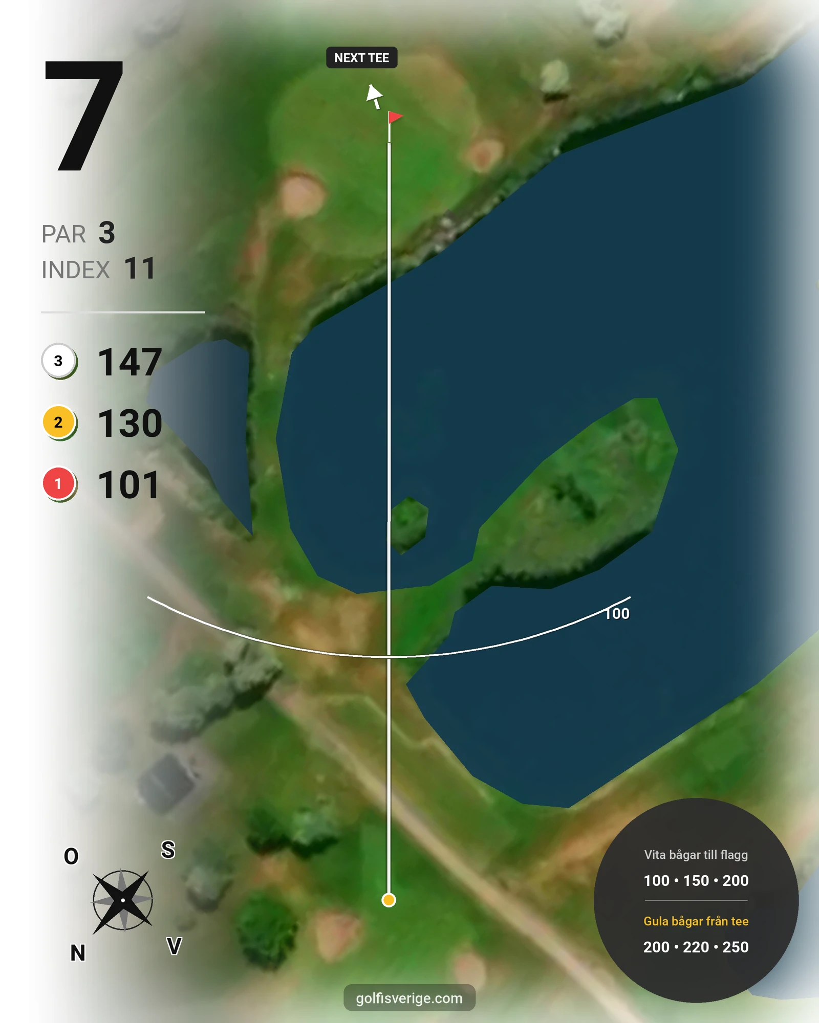 Banguide LinksGolf Öland hål 7 karta