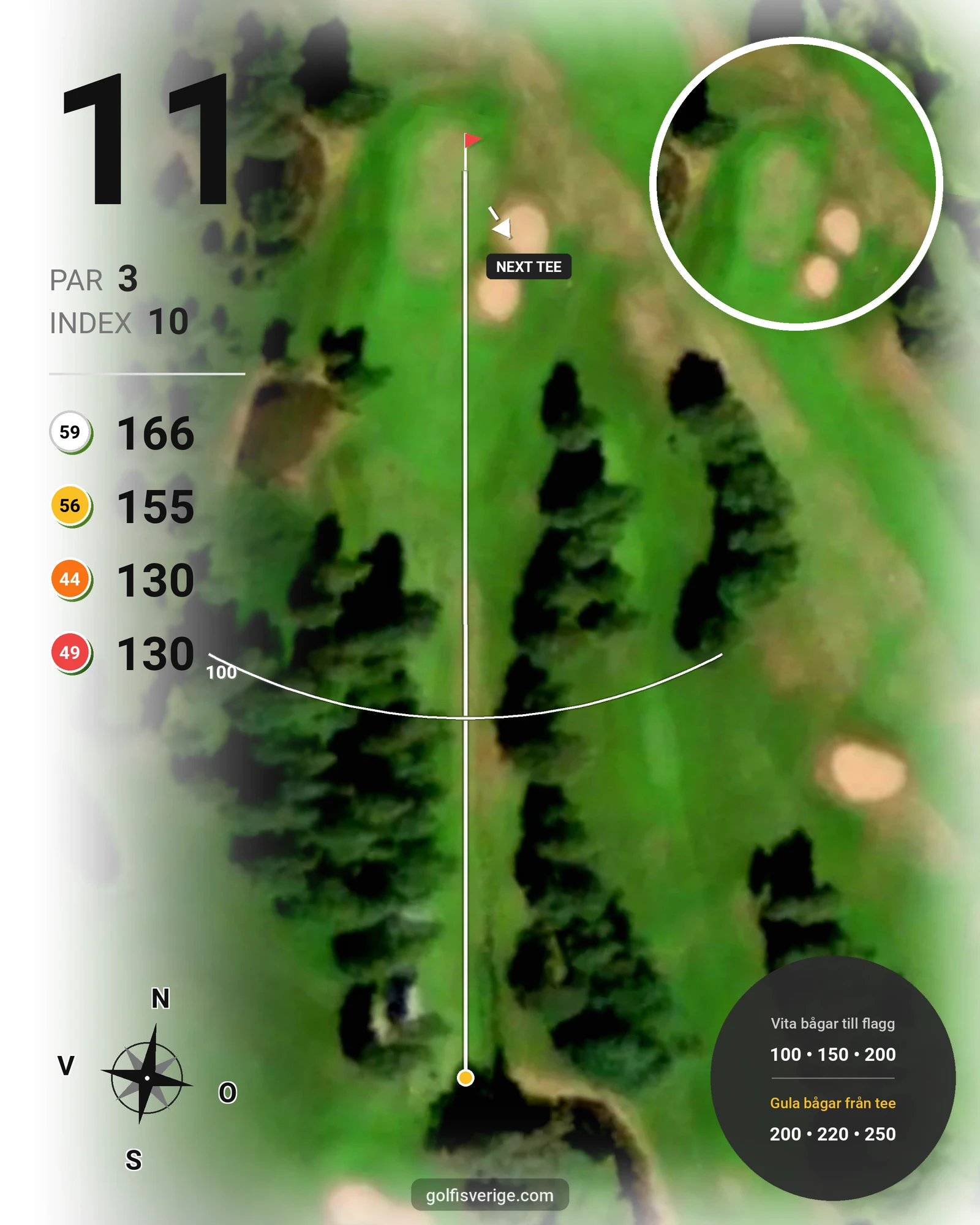 Banguide Ljusdals GK-18hål hål 11 karta