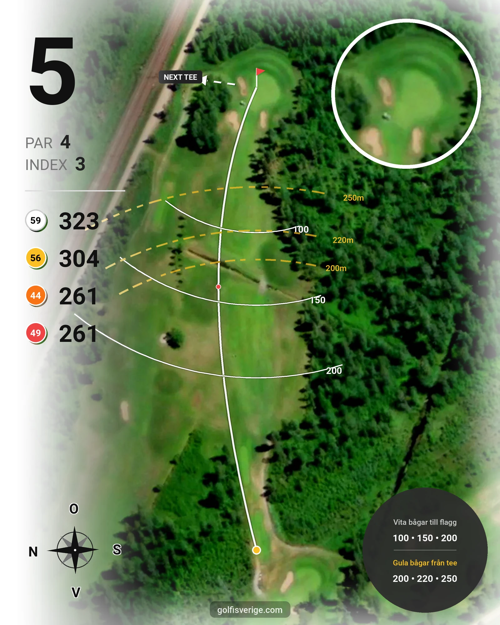 Banguide Ljusdals GK-18hål hål 5 karta