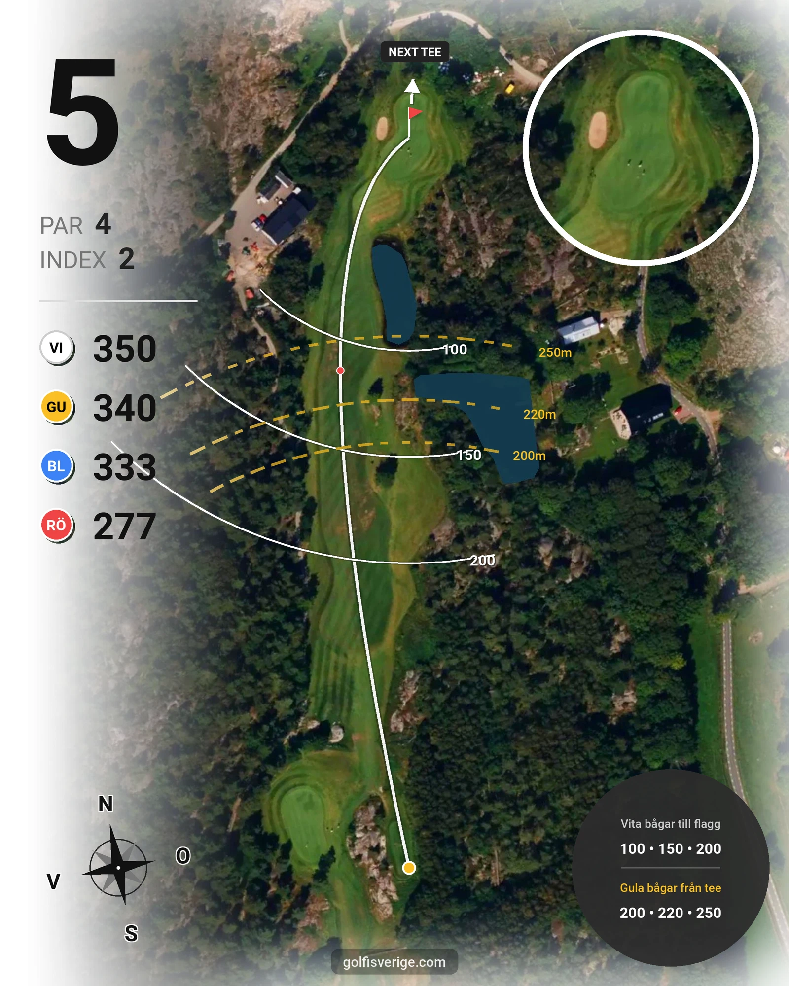 Banguide Lycke Golf & Country Club hål 5 karta
