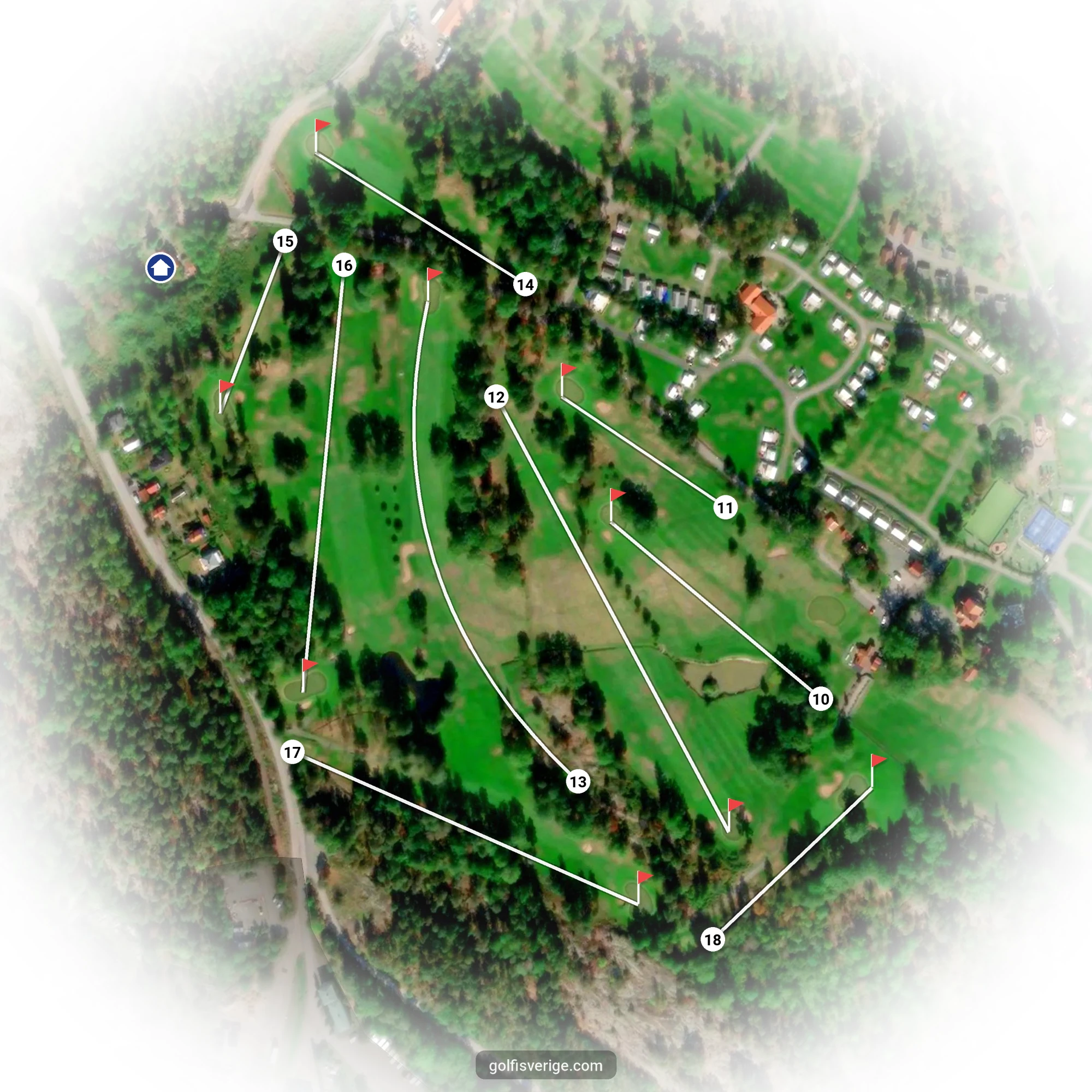 Banguide för Lysingsbadets Golfbana