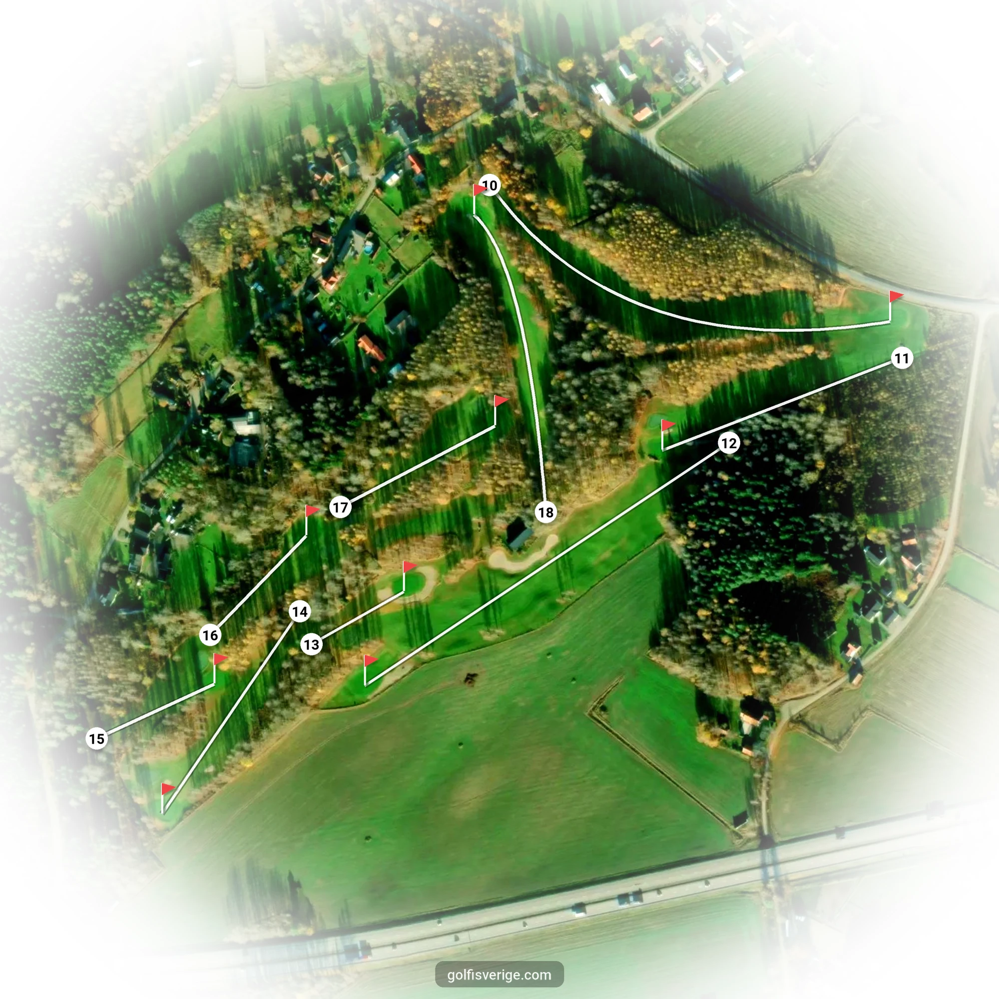 Banguide för 9-hålsbana (18) - Gräsgreener på Mackmyra Golf