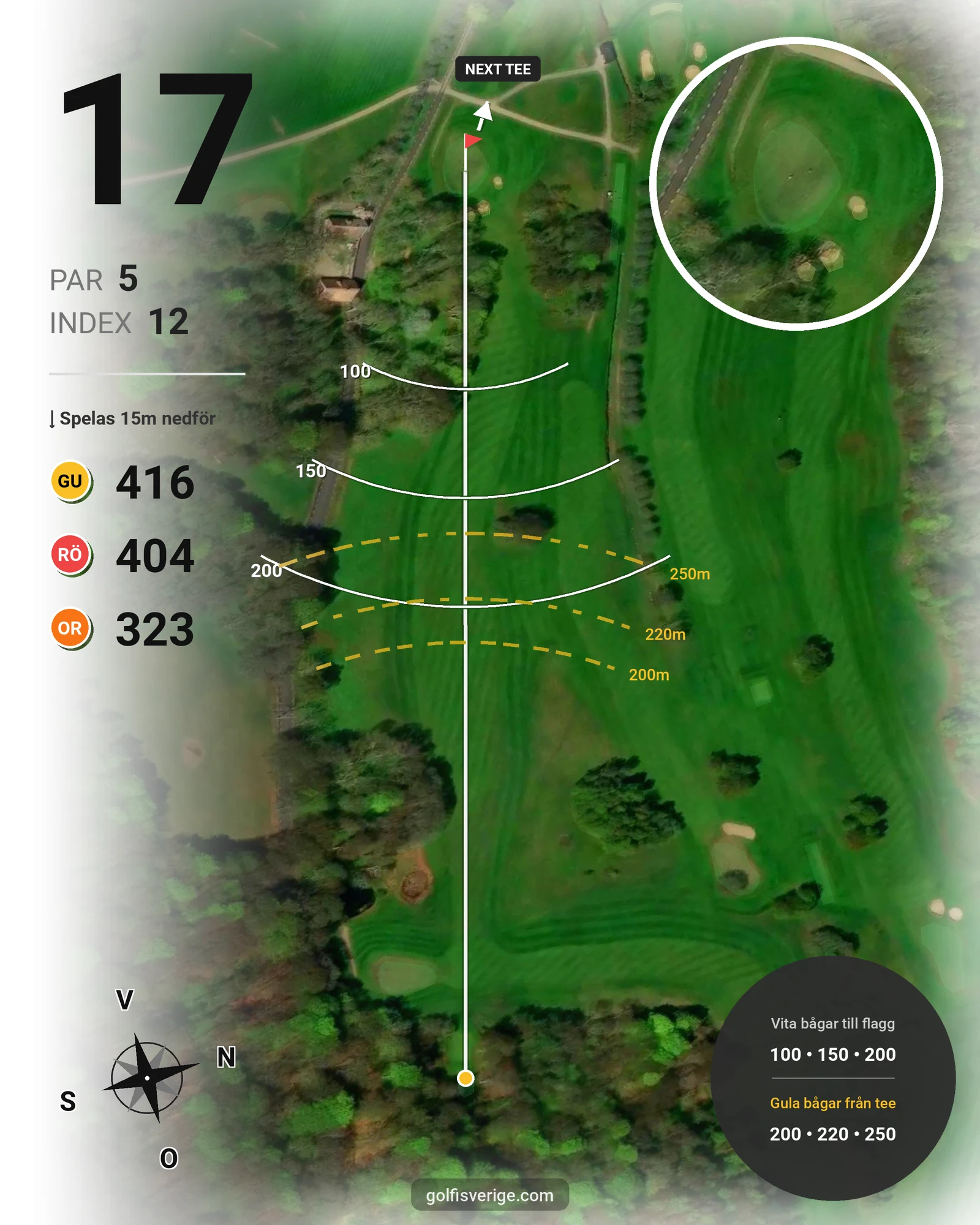 Banguide Mölle GK på Mölle Golfklubb - Hål 17 karta
