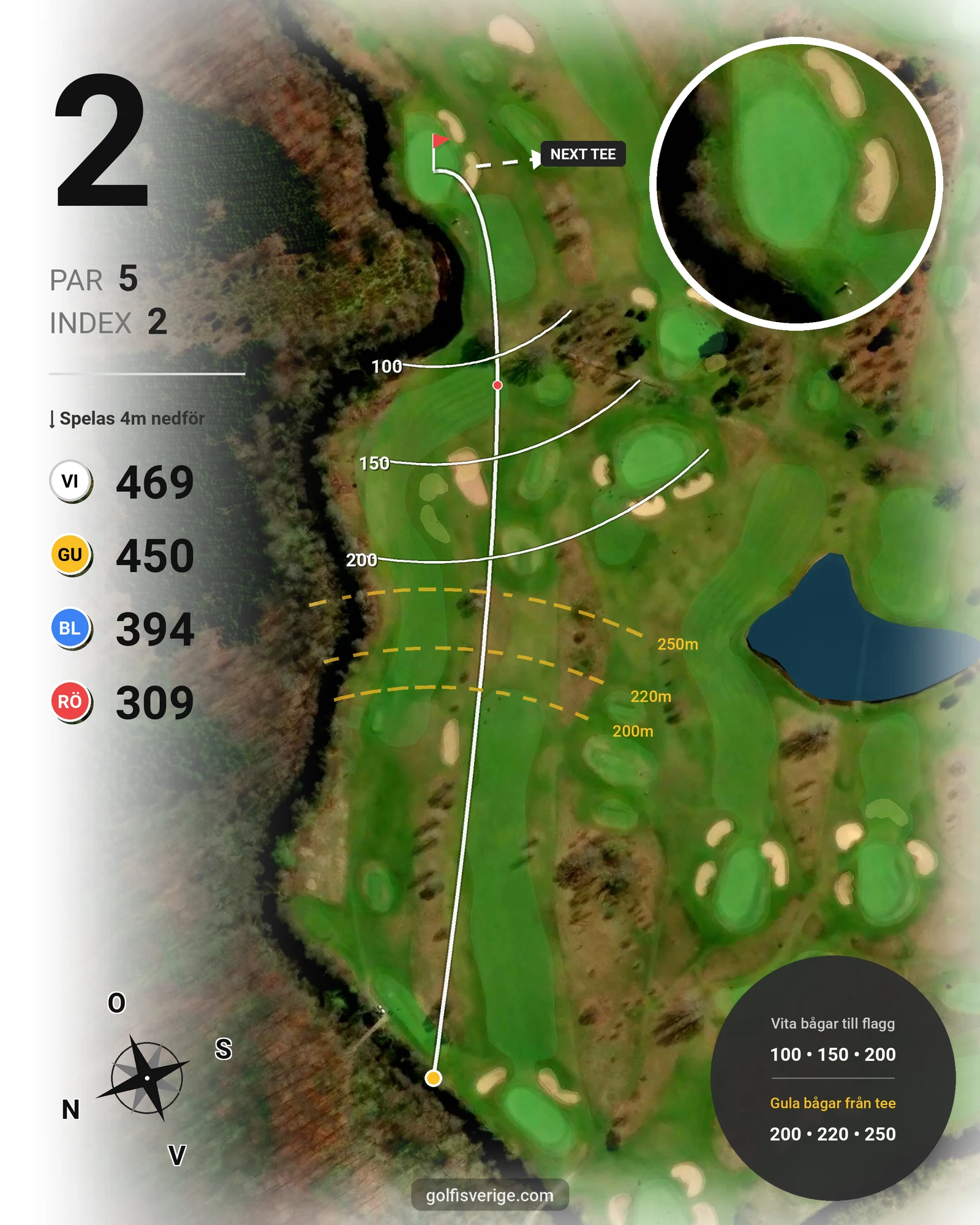 Banguide Möre Golfklubb på Möre Golfklubb - Hål 2 karta