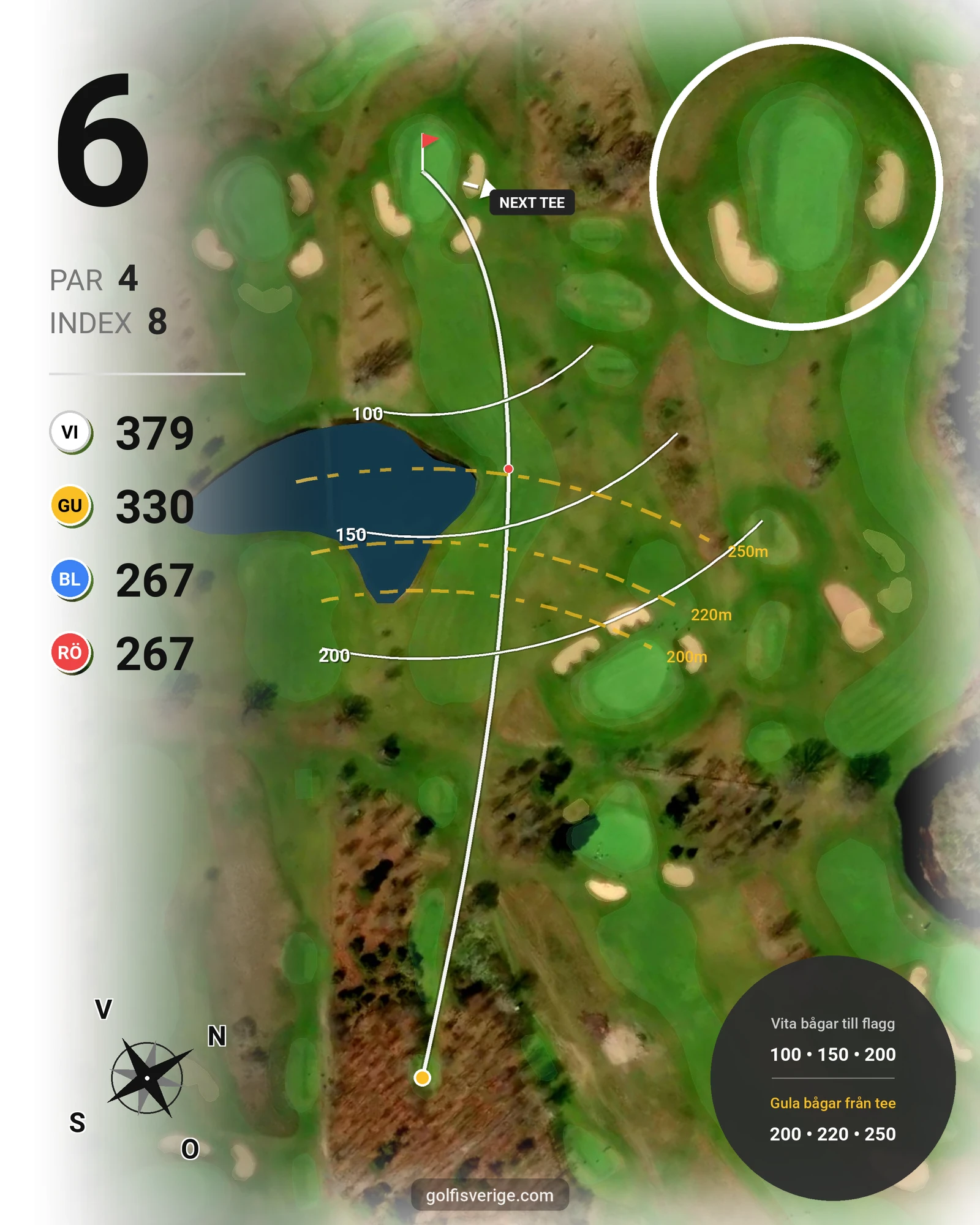 Banguide Möre Golfklubb på Möre Golfklubb - Hål 6 karta