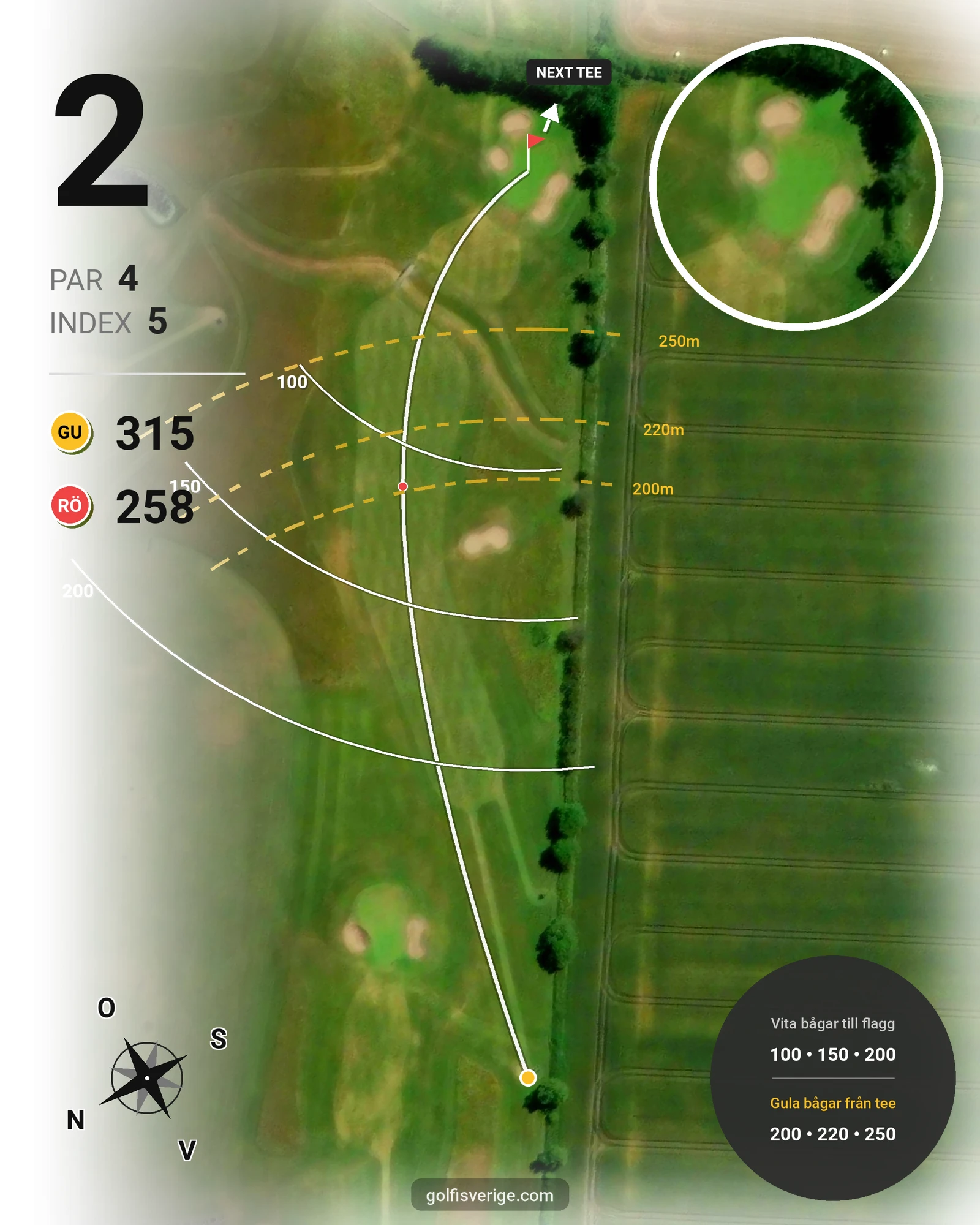 Banguide Myra Golf på Myra Golfklubb - Hål 2 karta