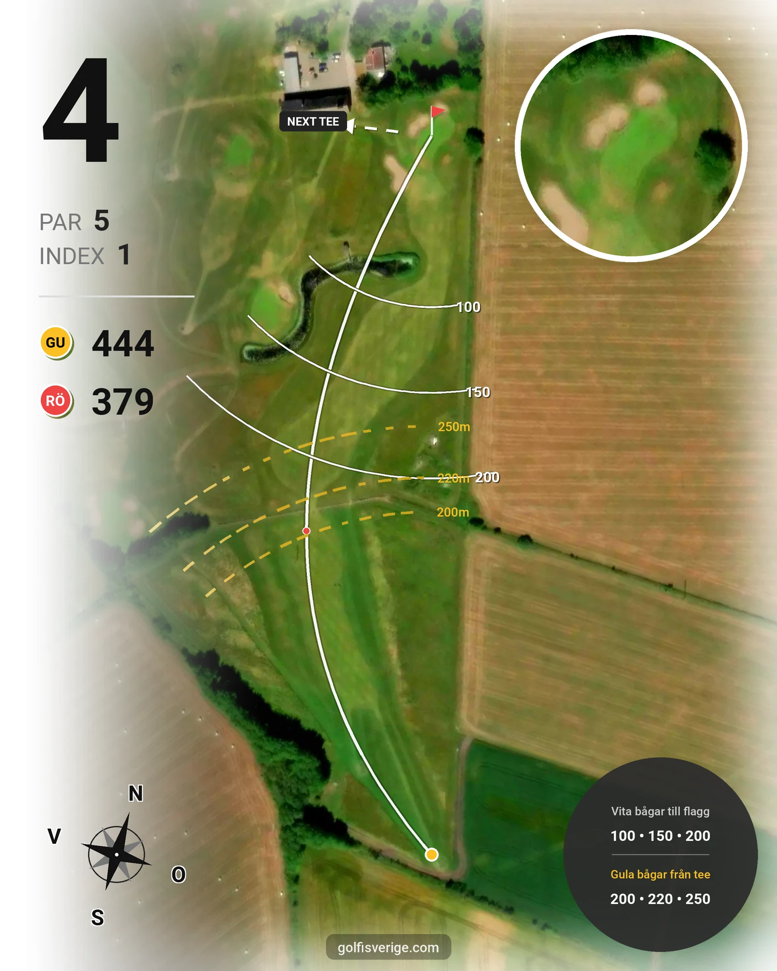 Banguide Myra Golf på Myra Golfklubb - Hål 4 karta