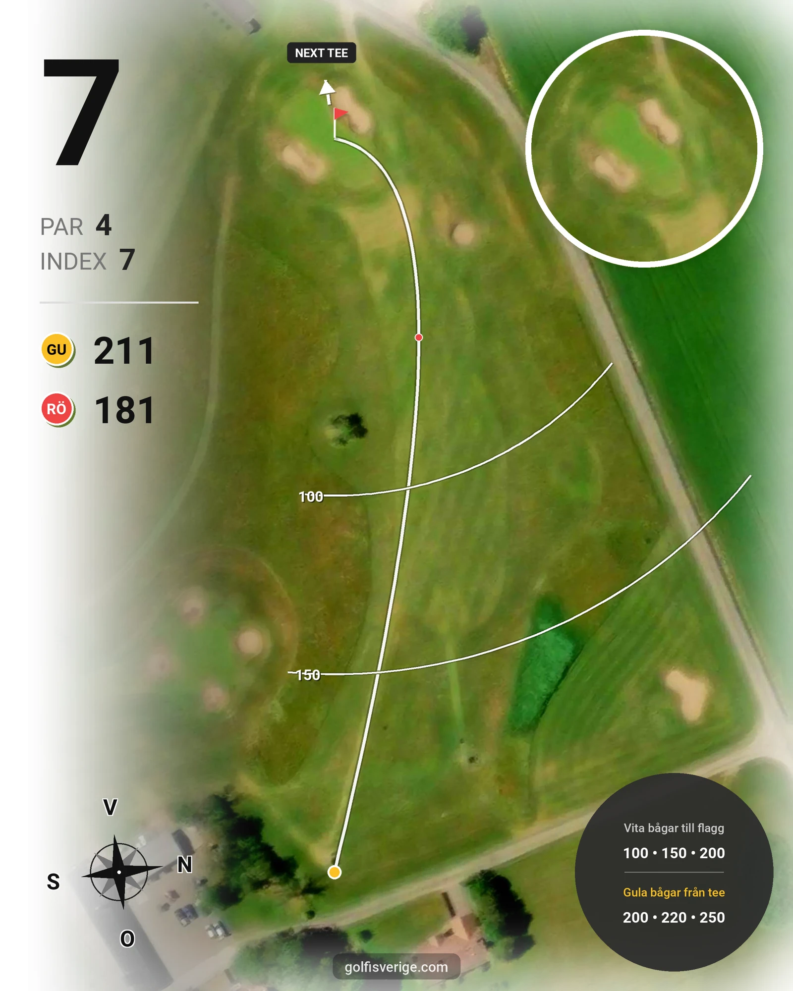 Banguide Myra Golf på Myra Golfklubb - Hål 7 karta