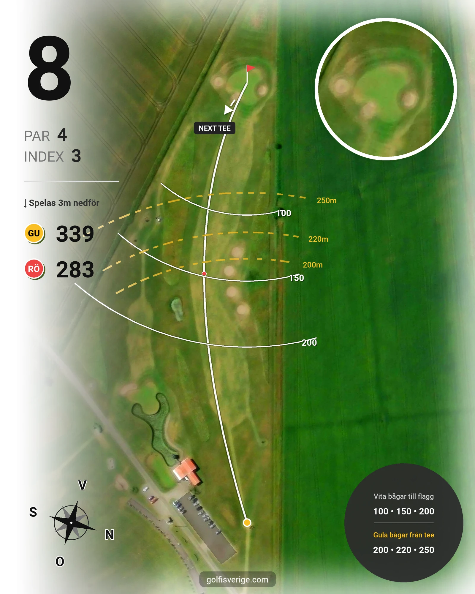 Banguide Myra Golf på Myra Golfklubb - Hål 8 karta