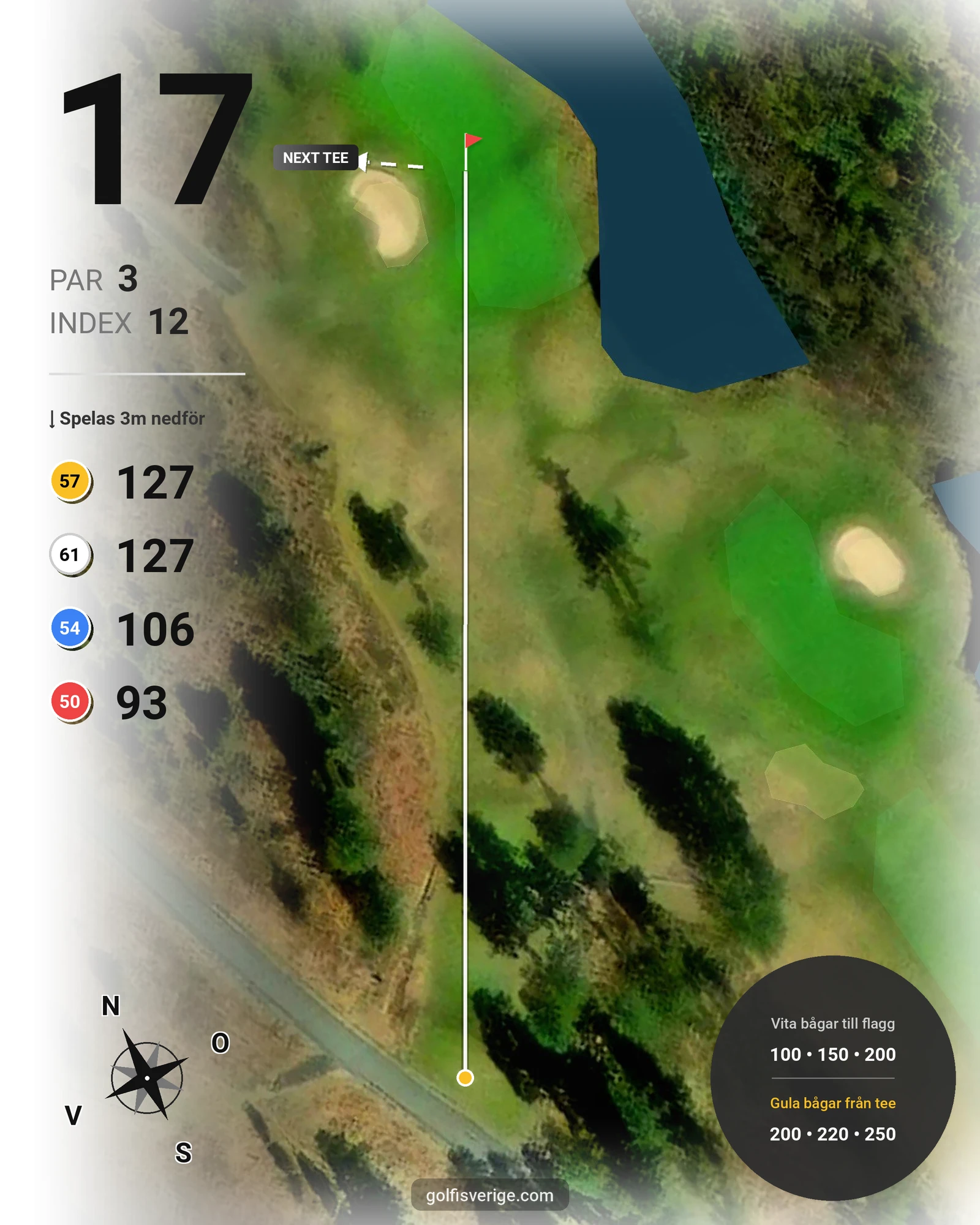 Banguide Nässjö Gk på Nässjö Golfklubb - Hål 17 karta