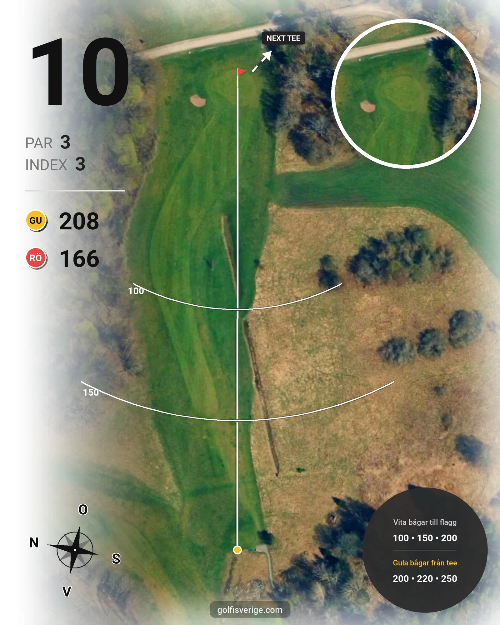 Banguide Norråva GG på Norråva Golfklubb - Hål 10 karta