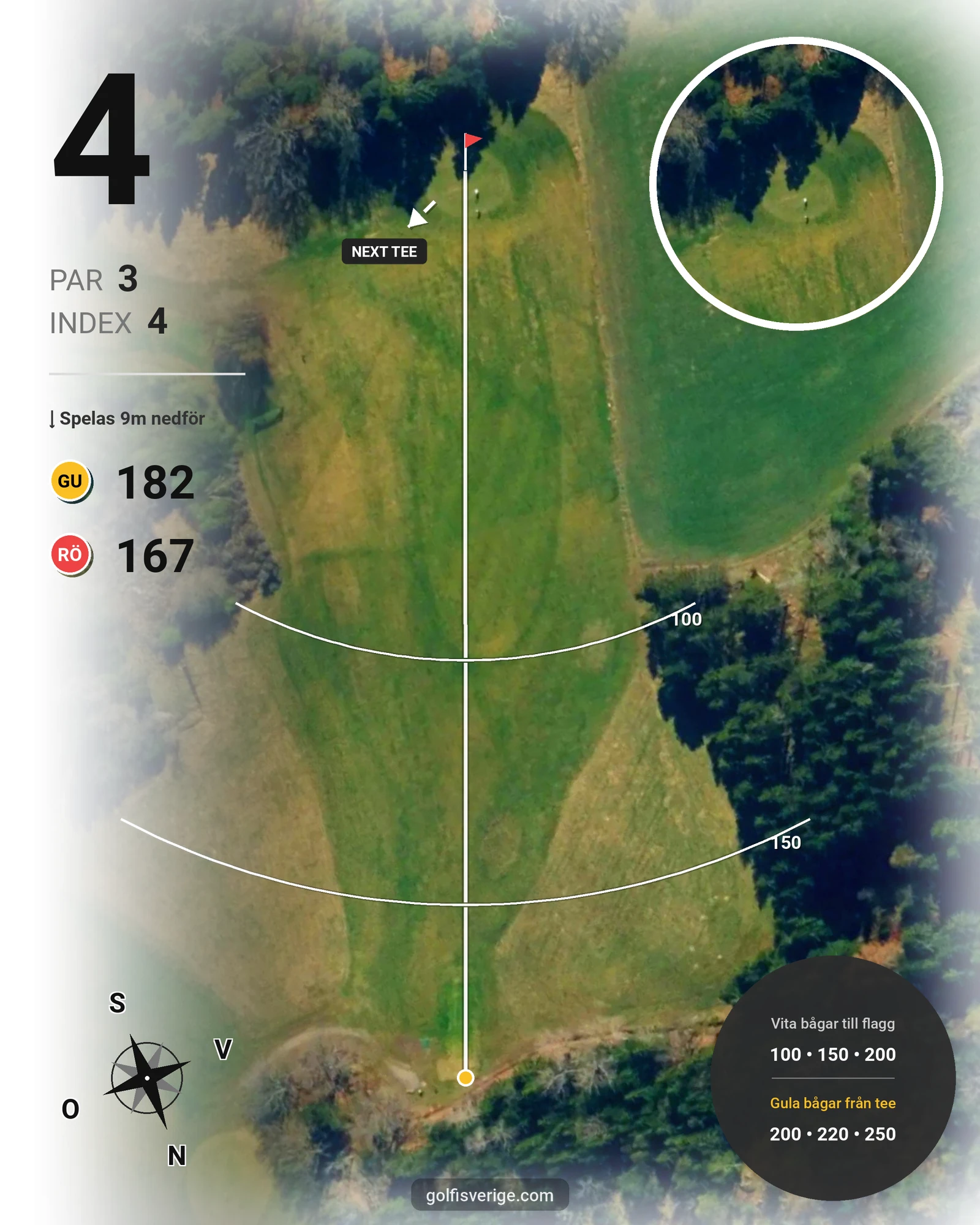 Banguide Norråva GG på Norråva Golfklubb - Hål 4 karta