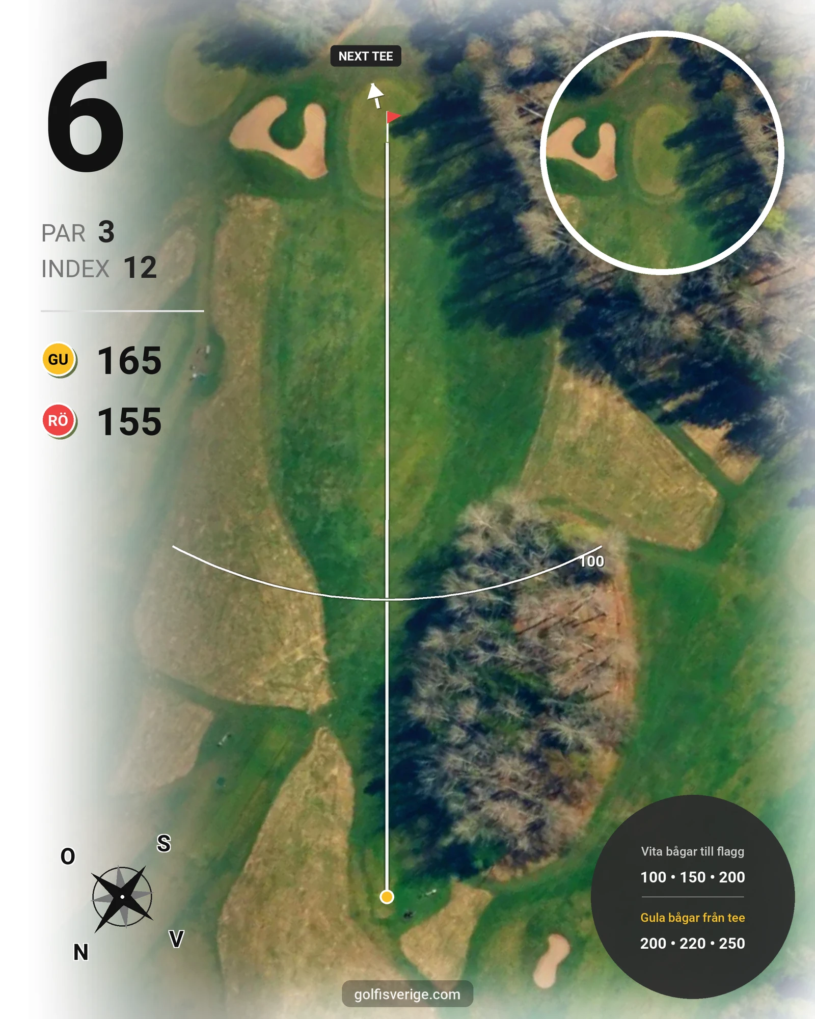 Banguide Norråva GG på Norråva Golfklubb - Hål 6 karta