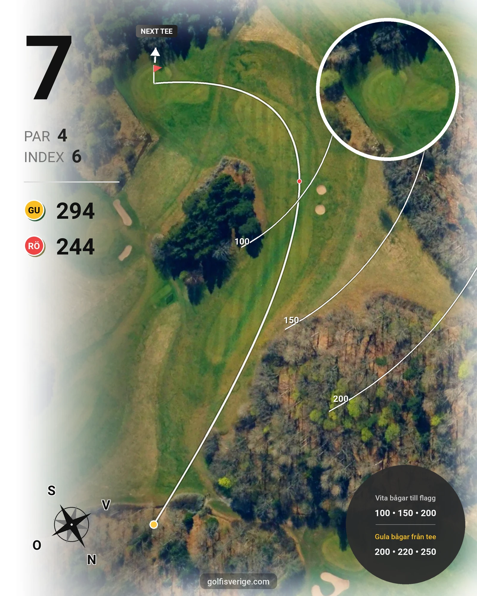 Banguide Norråva GG på Norråva Golfklubb - Hål 7 karta