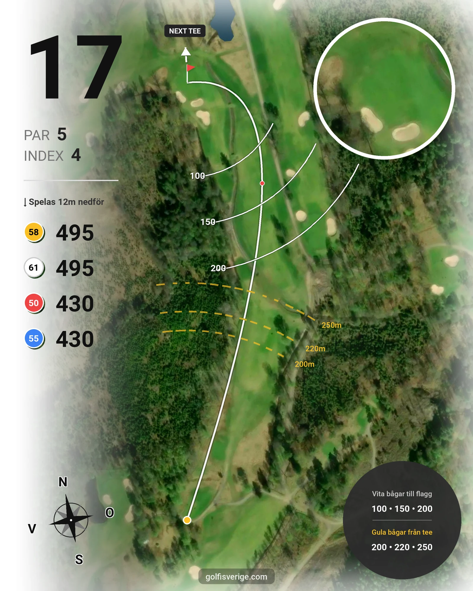 Banguide Gamla Banan på Öijared Golfklubb - Hål 17 karta