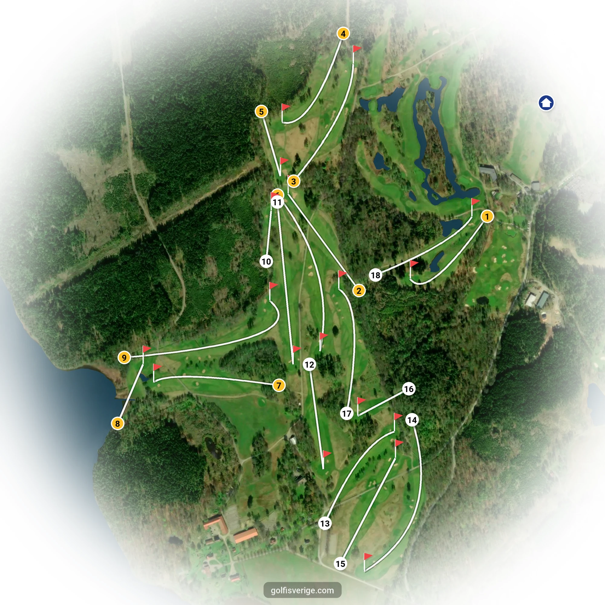 Banguide för Nya banan på Öijared Golfklubb