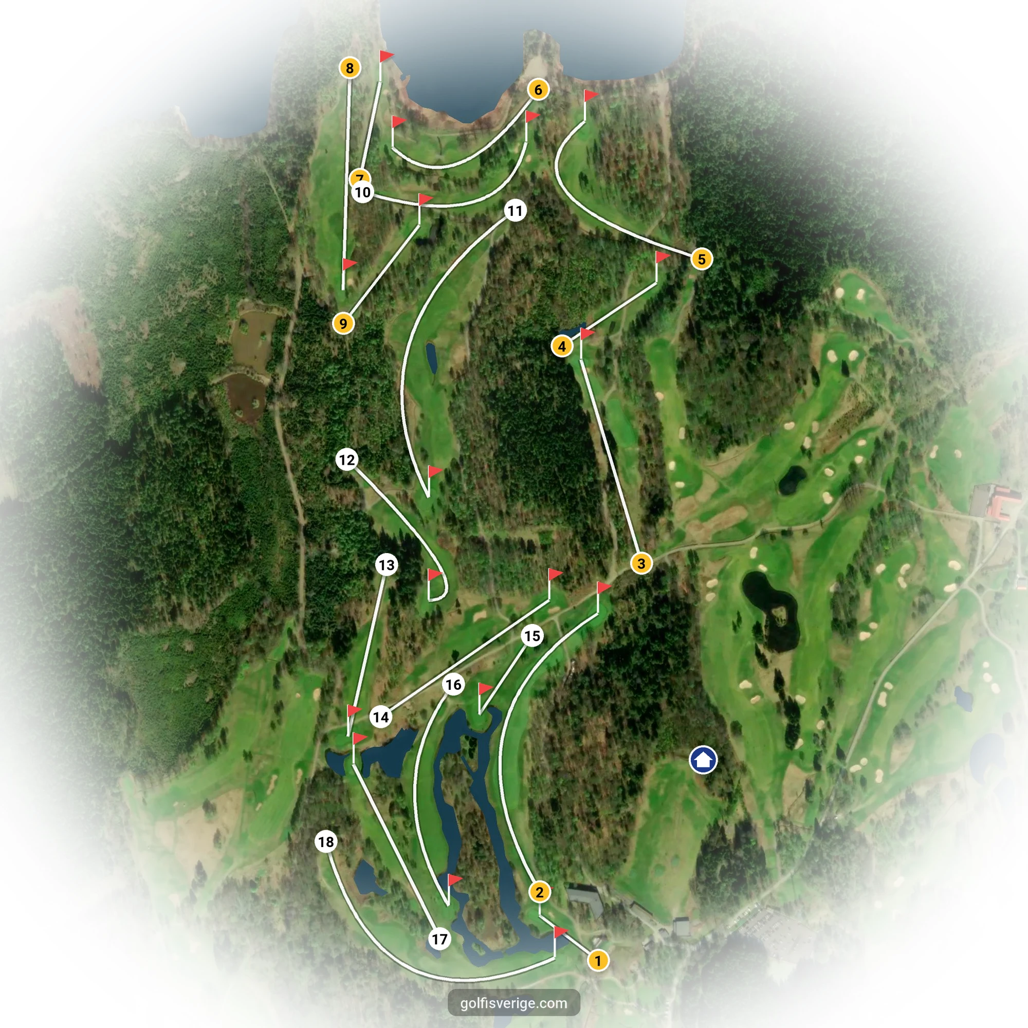 Banguide för Parkbanan på Öijared Golfklubb