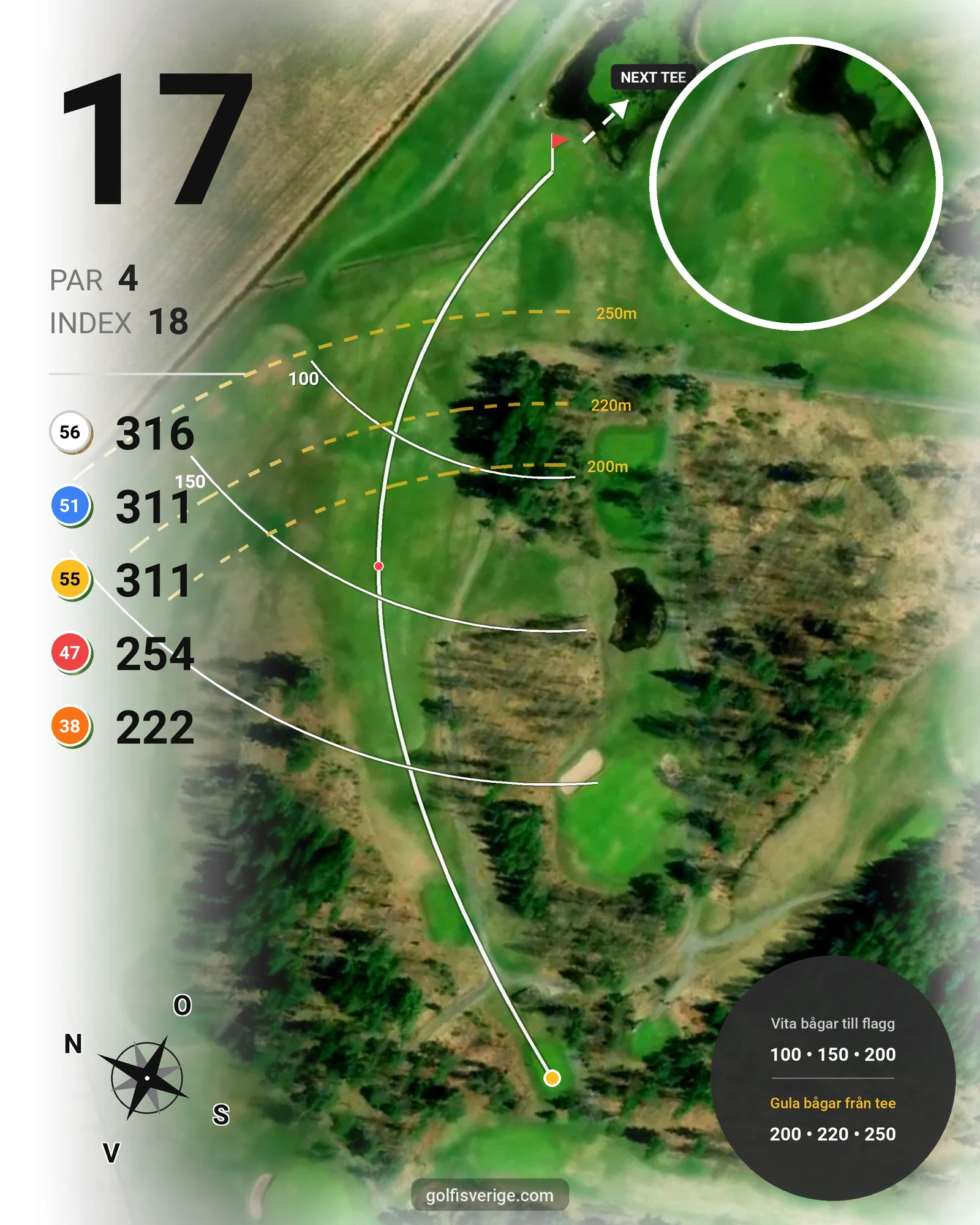 Banguide Öregrunds GK på Öregrunds Golfklubb - Hål 17 karta