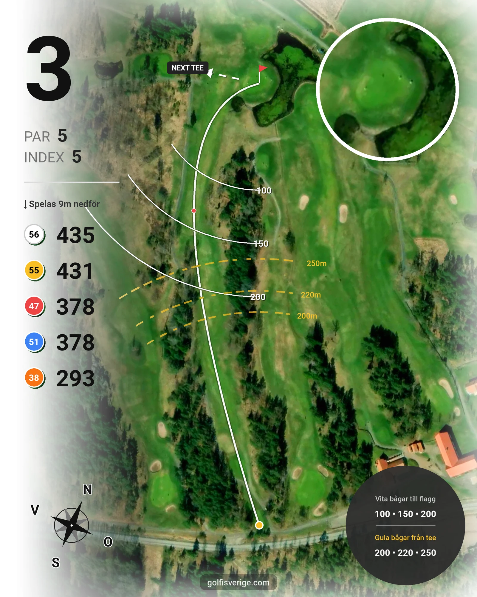 Banguide Öregrunds GK på Öregrunds Golfklubb - Hål 3 karta