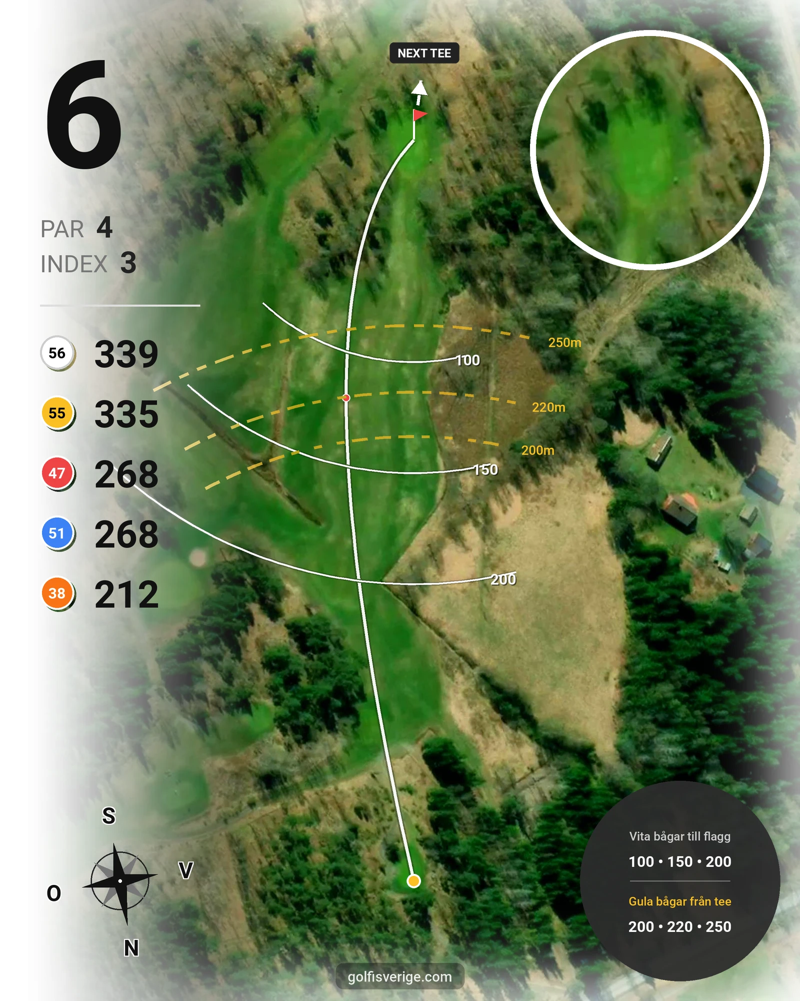 Banguide Öregrunds GK på Öregrunds Golfklubb - Hål 6 karta