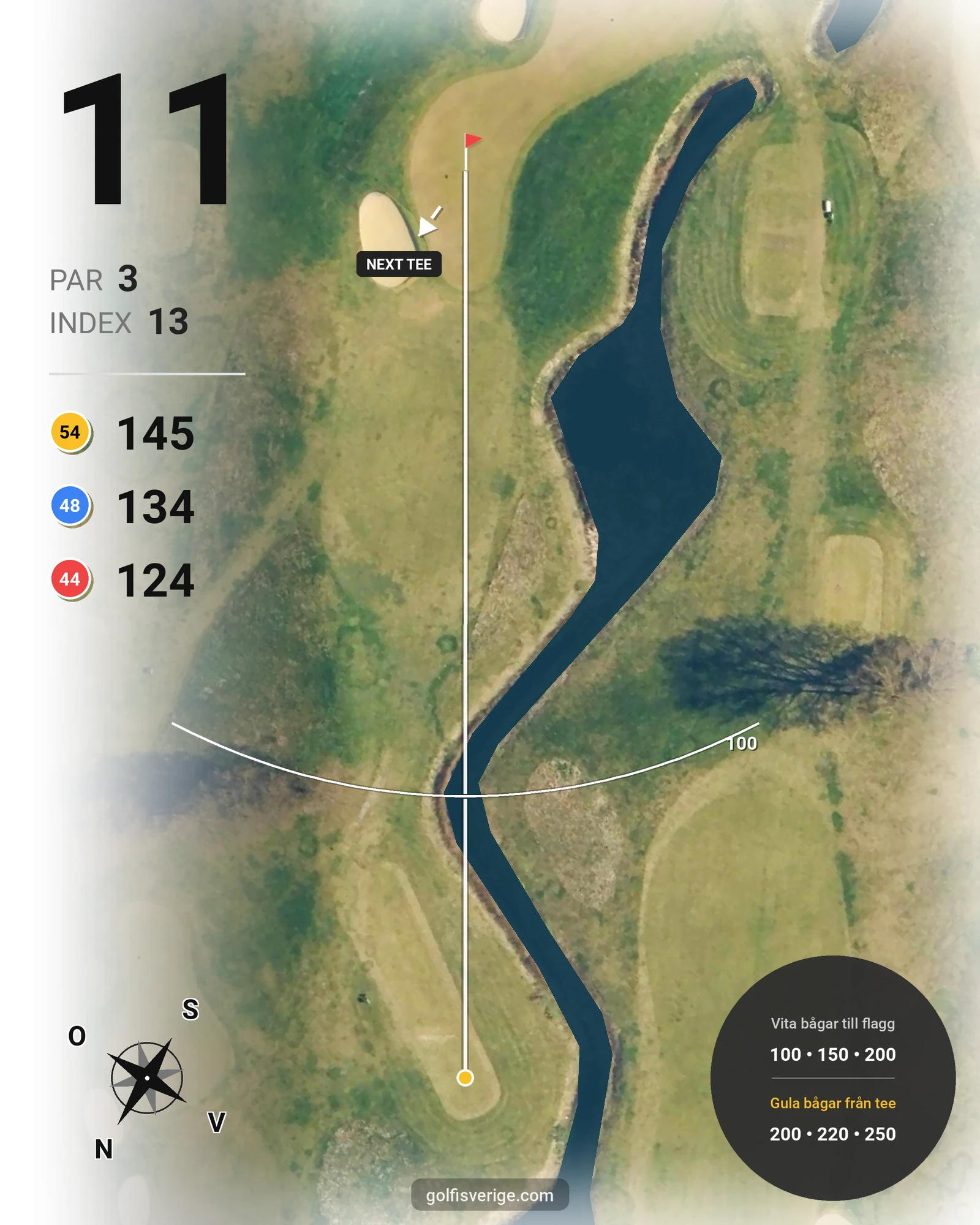 Banguide Öresunds Golf på Öresunds Golf - Hål 11 karta