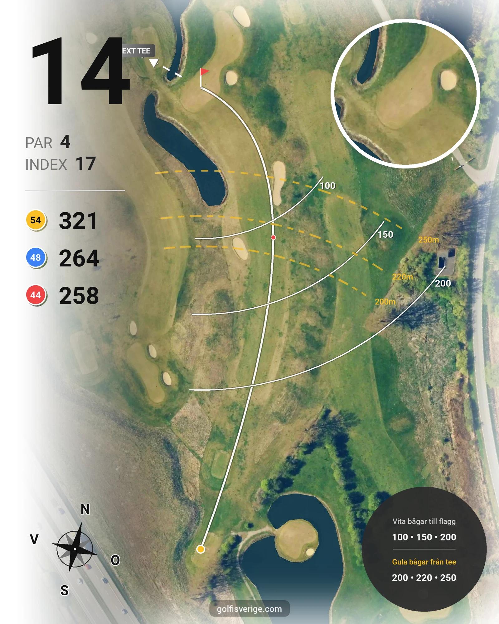 Banguide Öresunds Golf på Öresunds Golf - Hål 14 karta