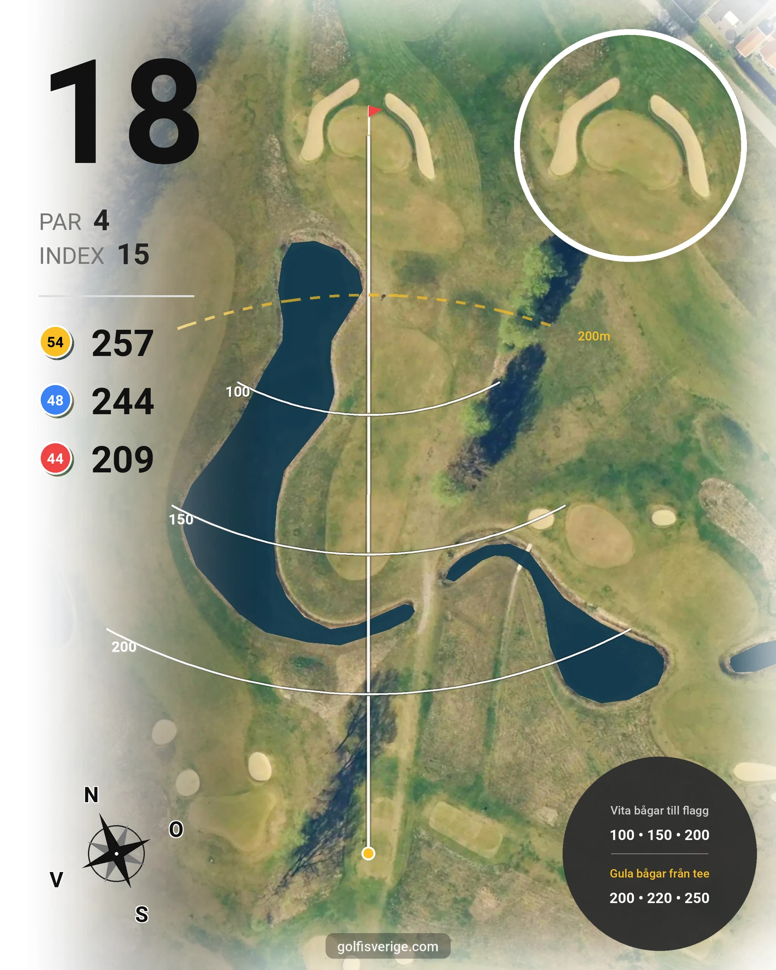 Banguide Öresunds Golf på Öresunds Golf - Hål 18 karta