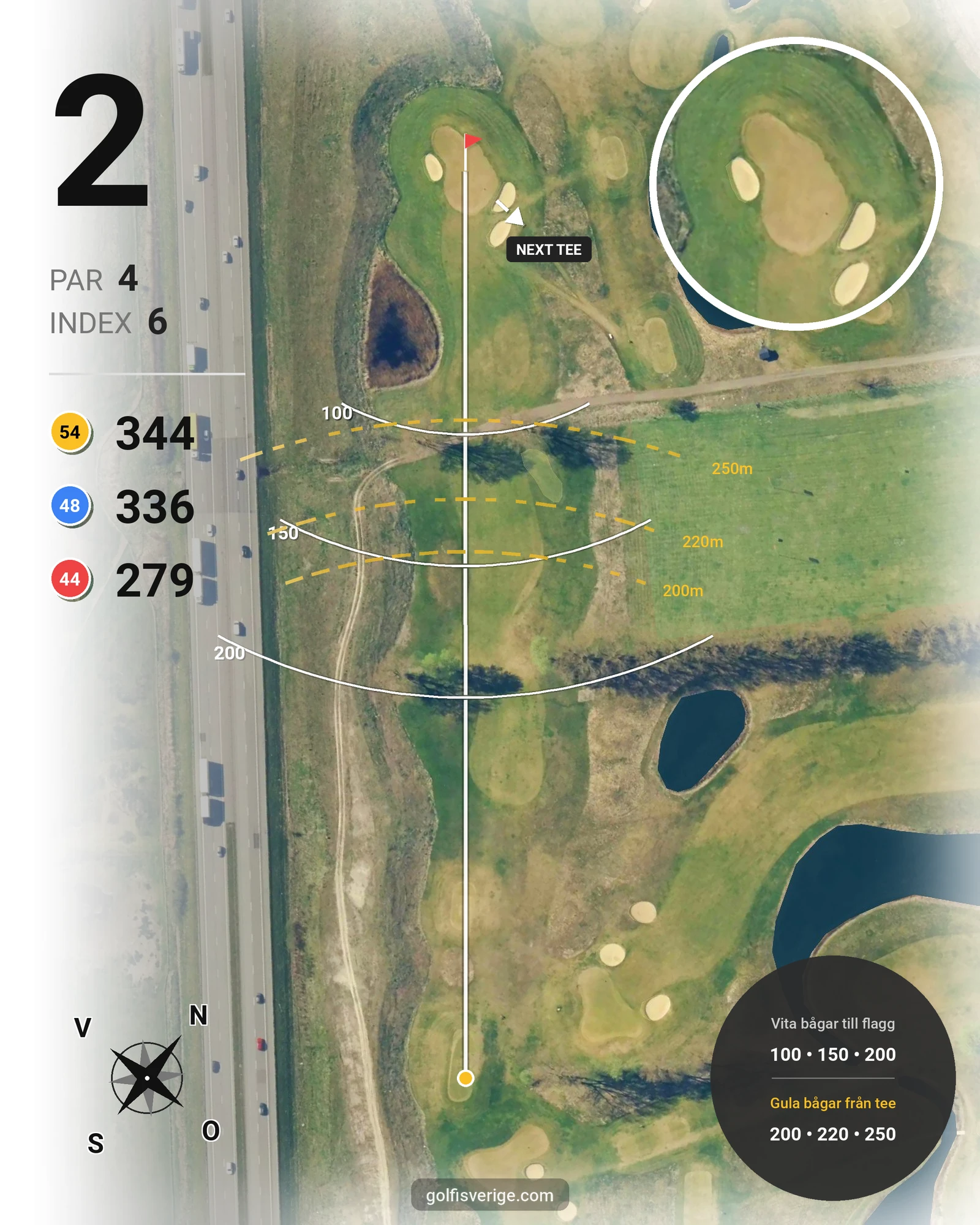 Banguide Öresunds Golf på Öresunds Golf - Hål 2 karta