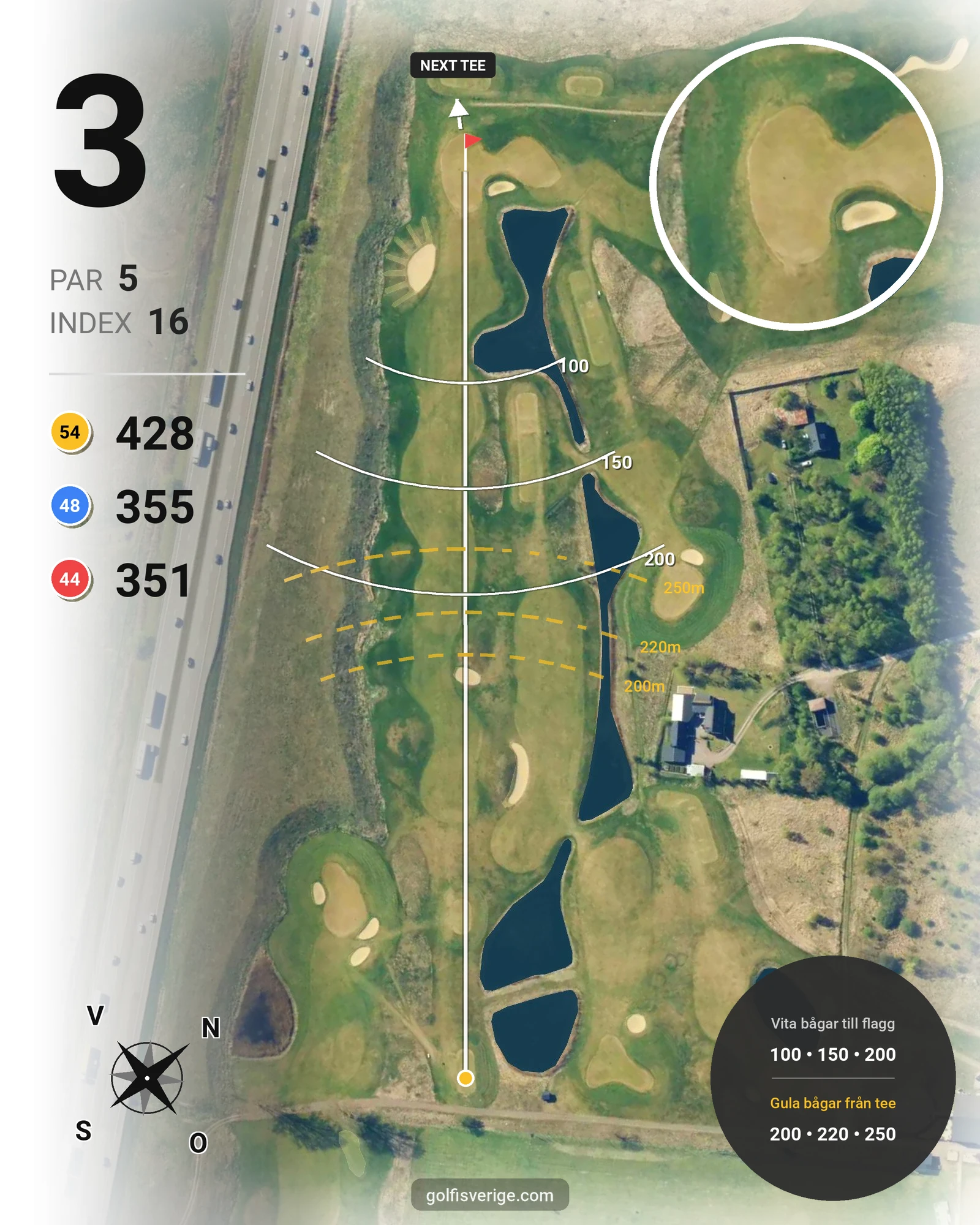 Banguide Öresunds Golf på Öresunds Golf - Hål 3 karta