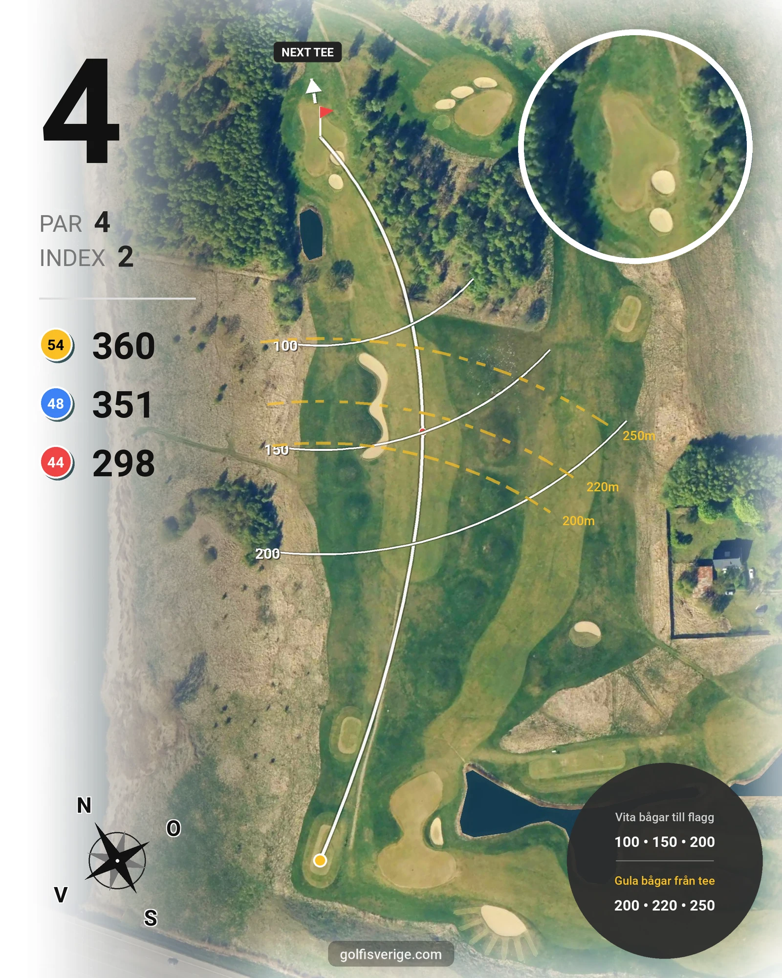 Banguide Öresunds Golf på Öresunds Golf - Hål 4 karta