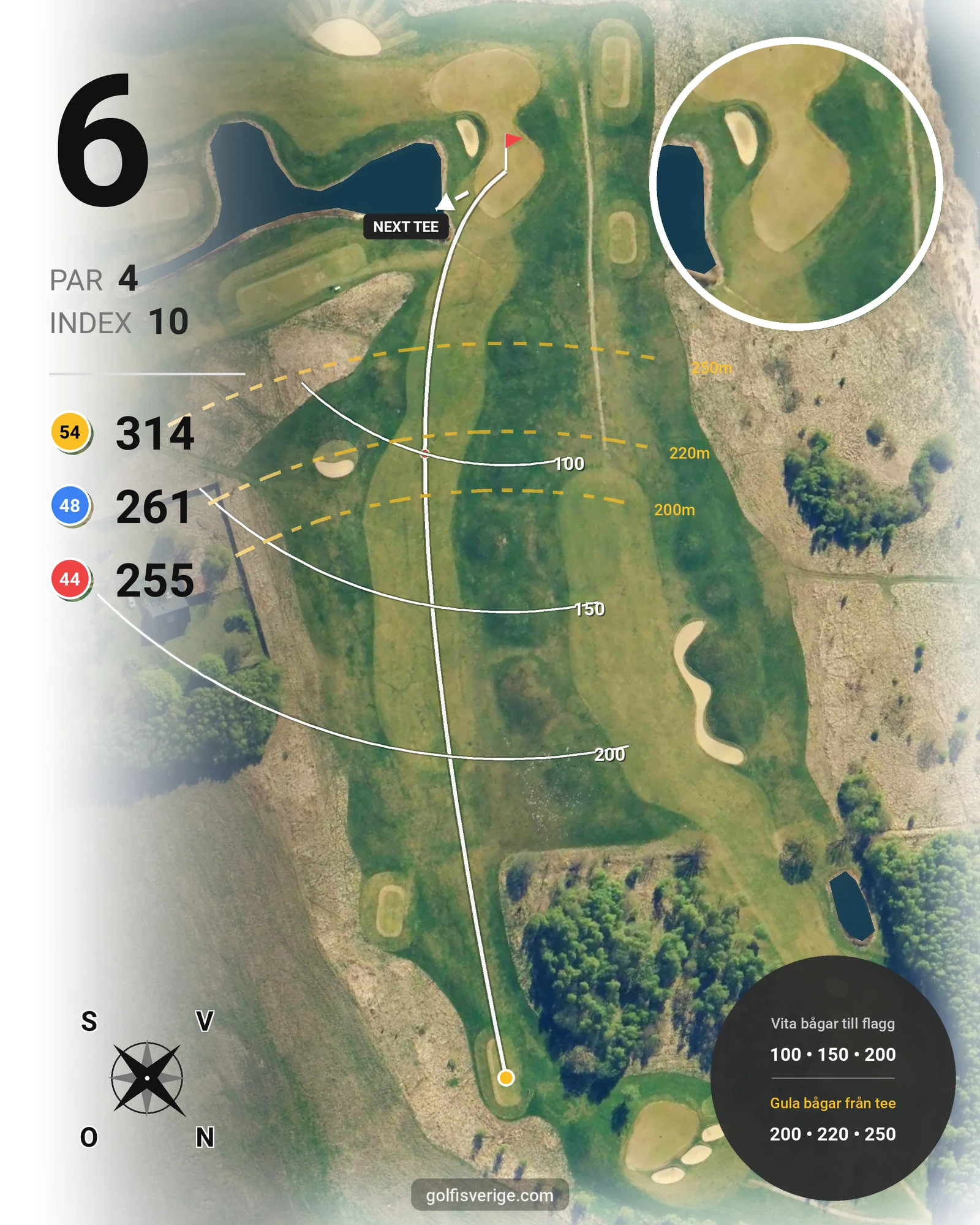 Banguide Öresunds Golf på Öresunds Golf - Hål 6 karta