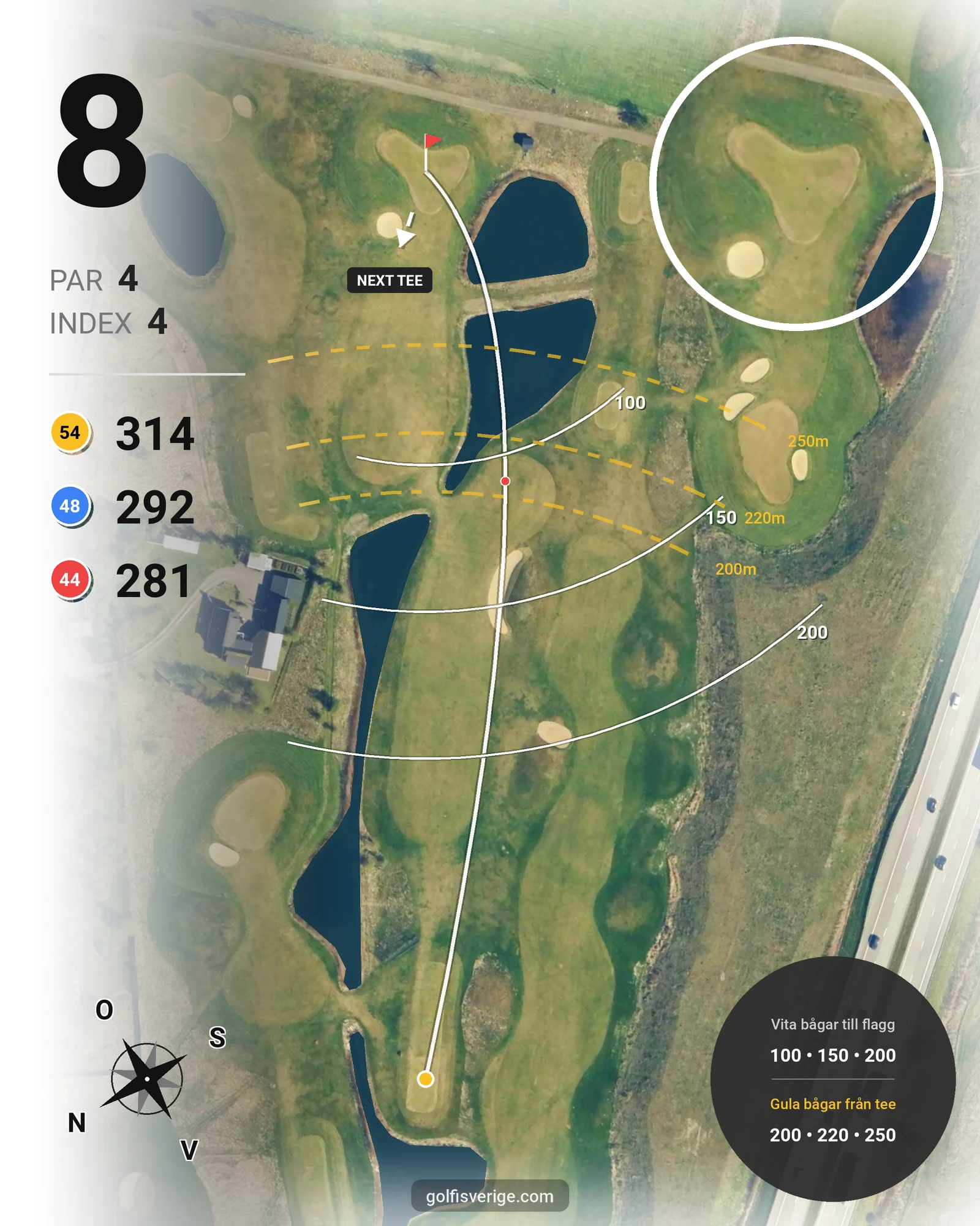Banguide Öresunds Golf på Öresunds Golf - Hål 8 karta