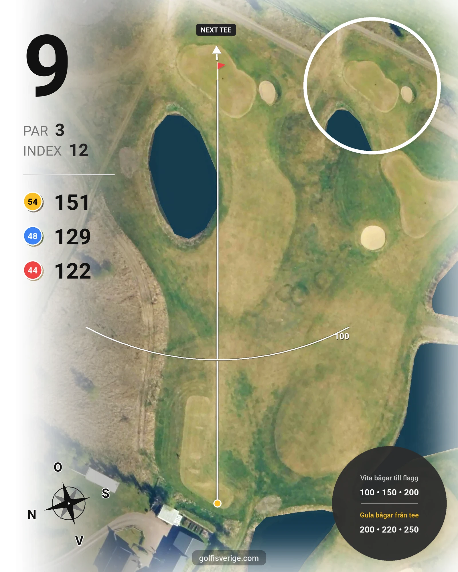 Banguide Öresunds Golf på Öresunds Golf - Hål 9 karta