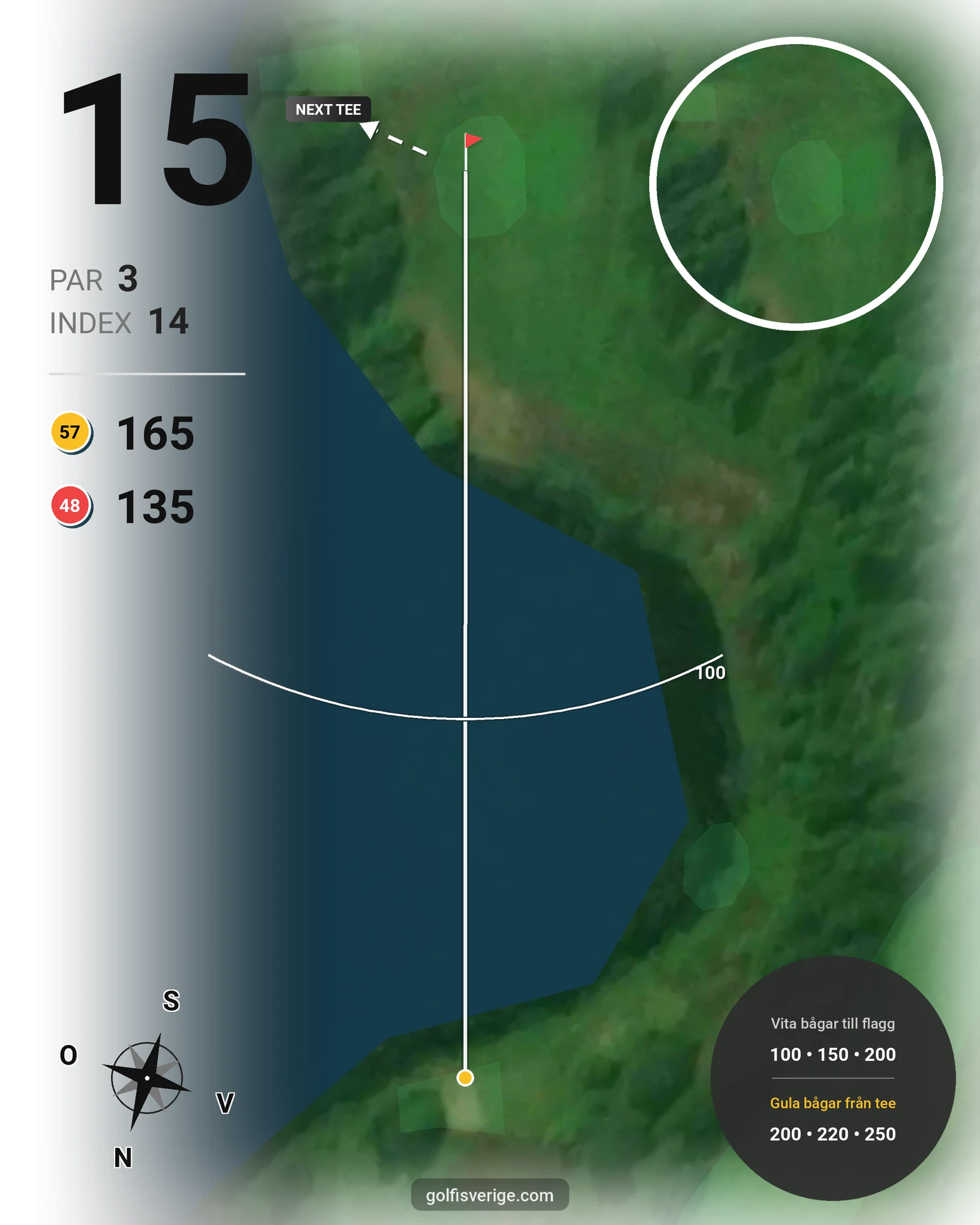 Banguide Puttoms 18 hål hål 15 karta